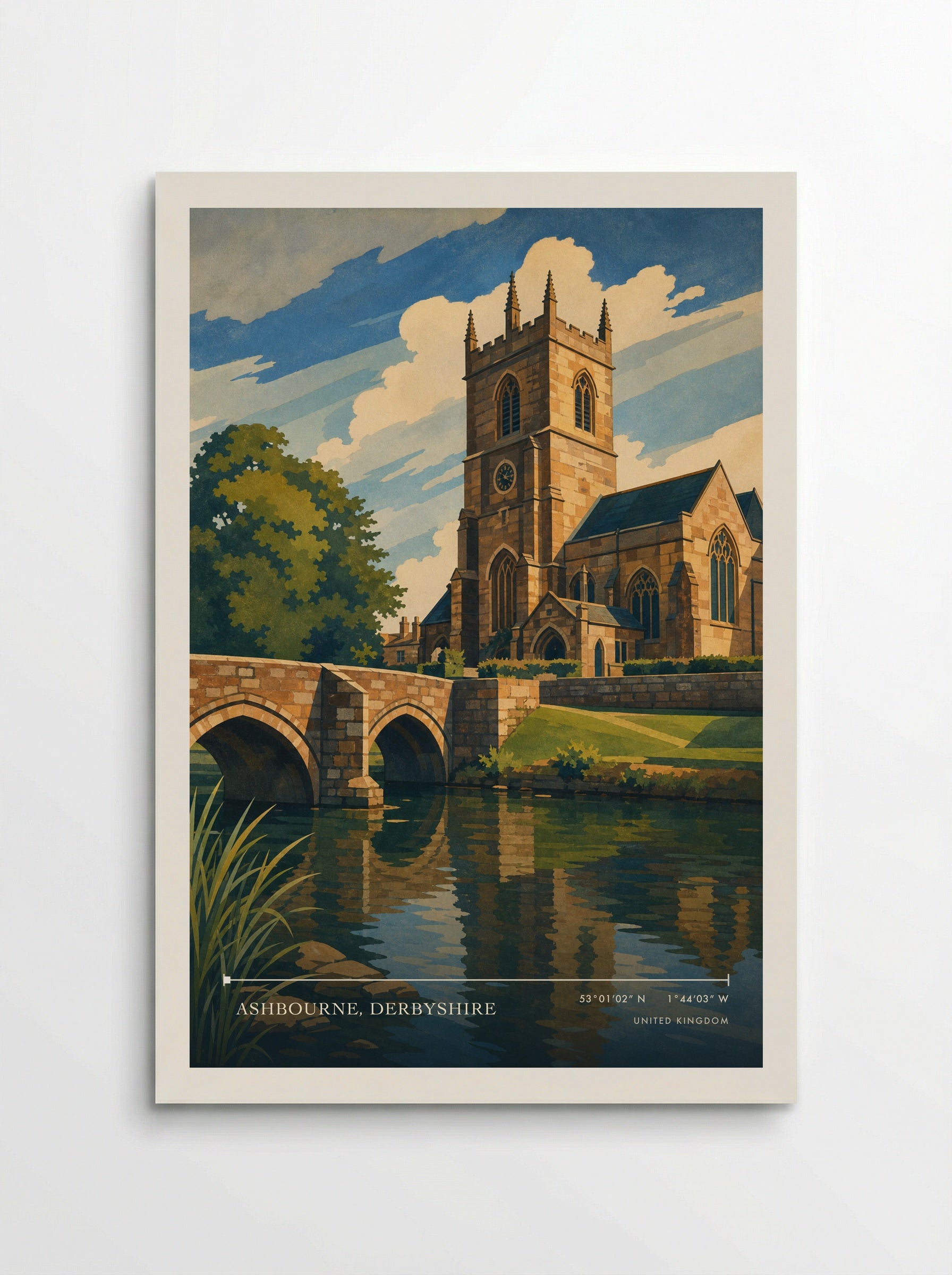 Ashbourne, Derbyshire United Kingdom Travel Poster - Poster