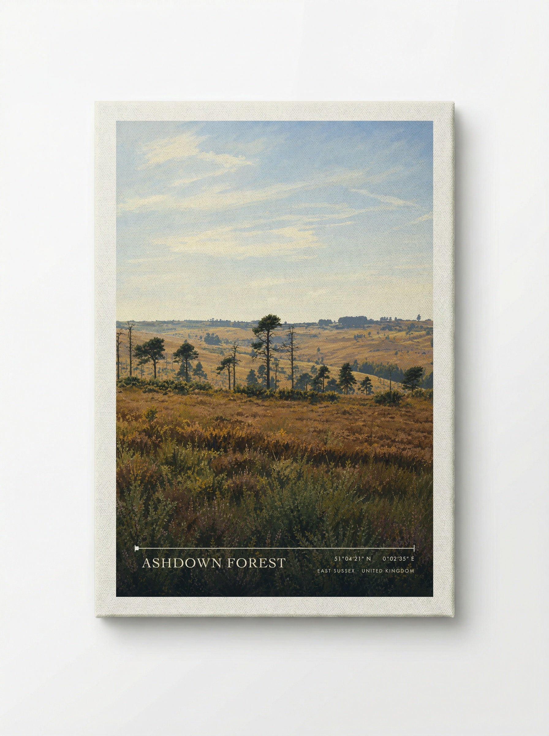 Ashdown Forest East Sussex United Kingdom Travel Poster - Canvas