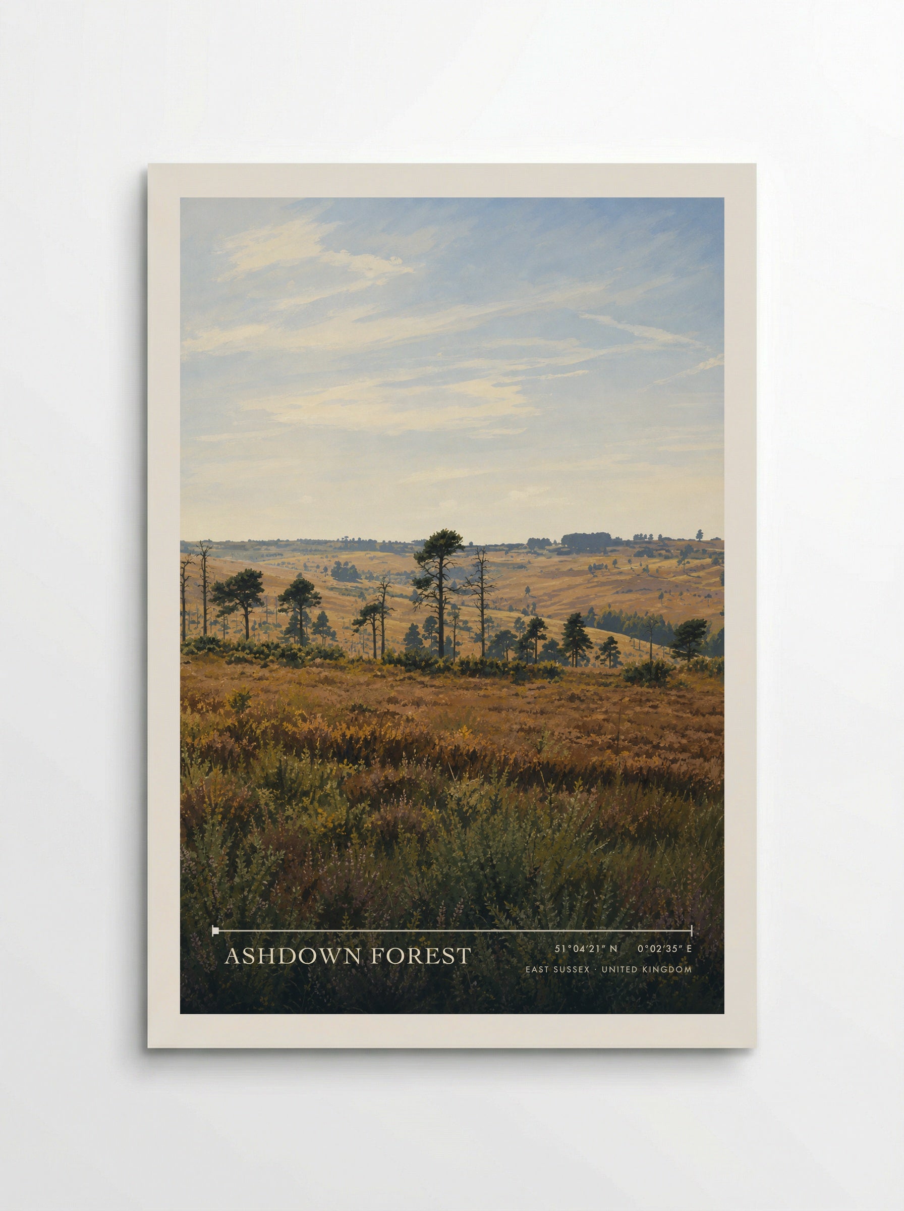 Ashdown Forest East Sussex United Kingdom Travel Poster - Poster