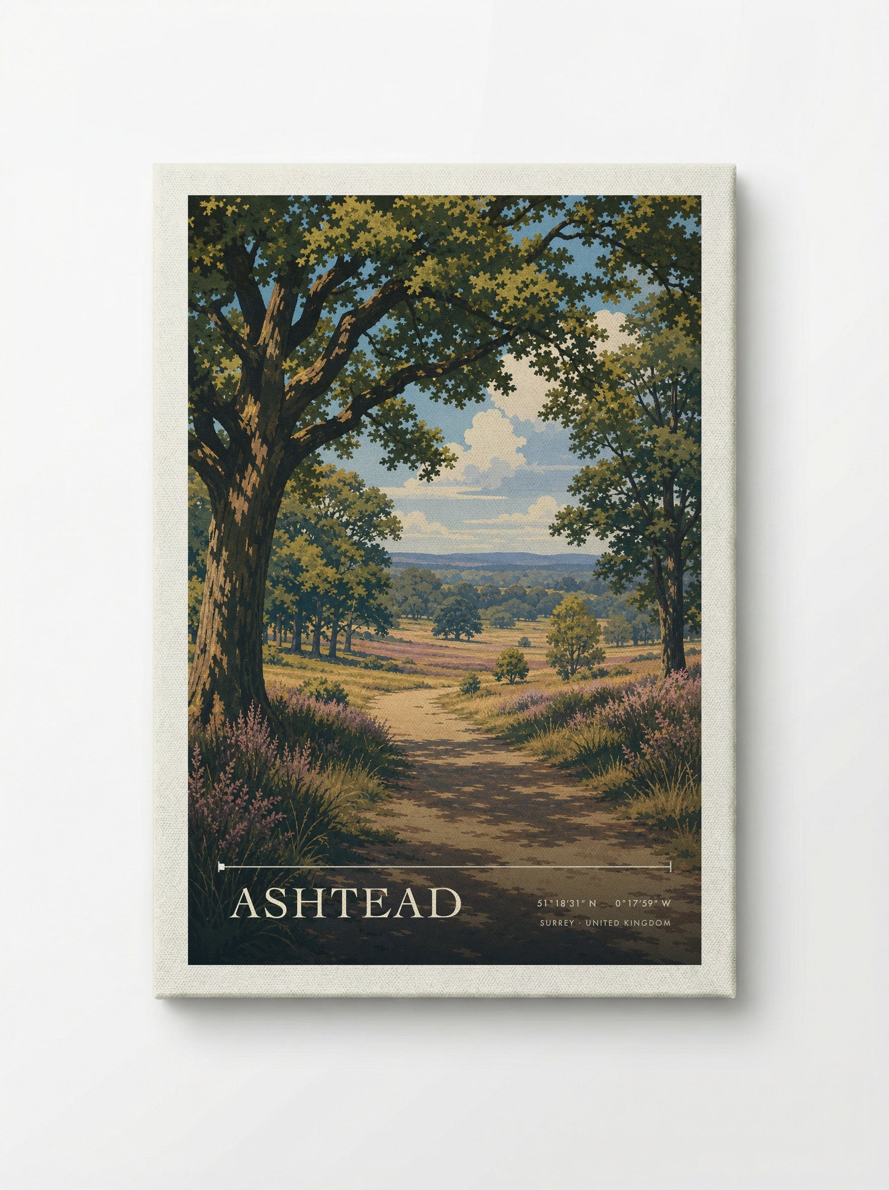 Ashtead Surrey United Kingdom Travel Poster - Canvas
