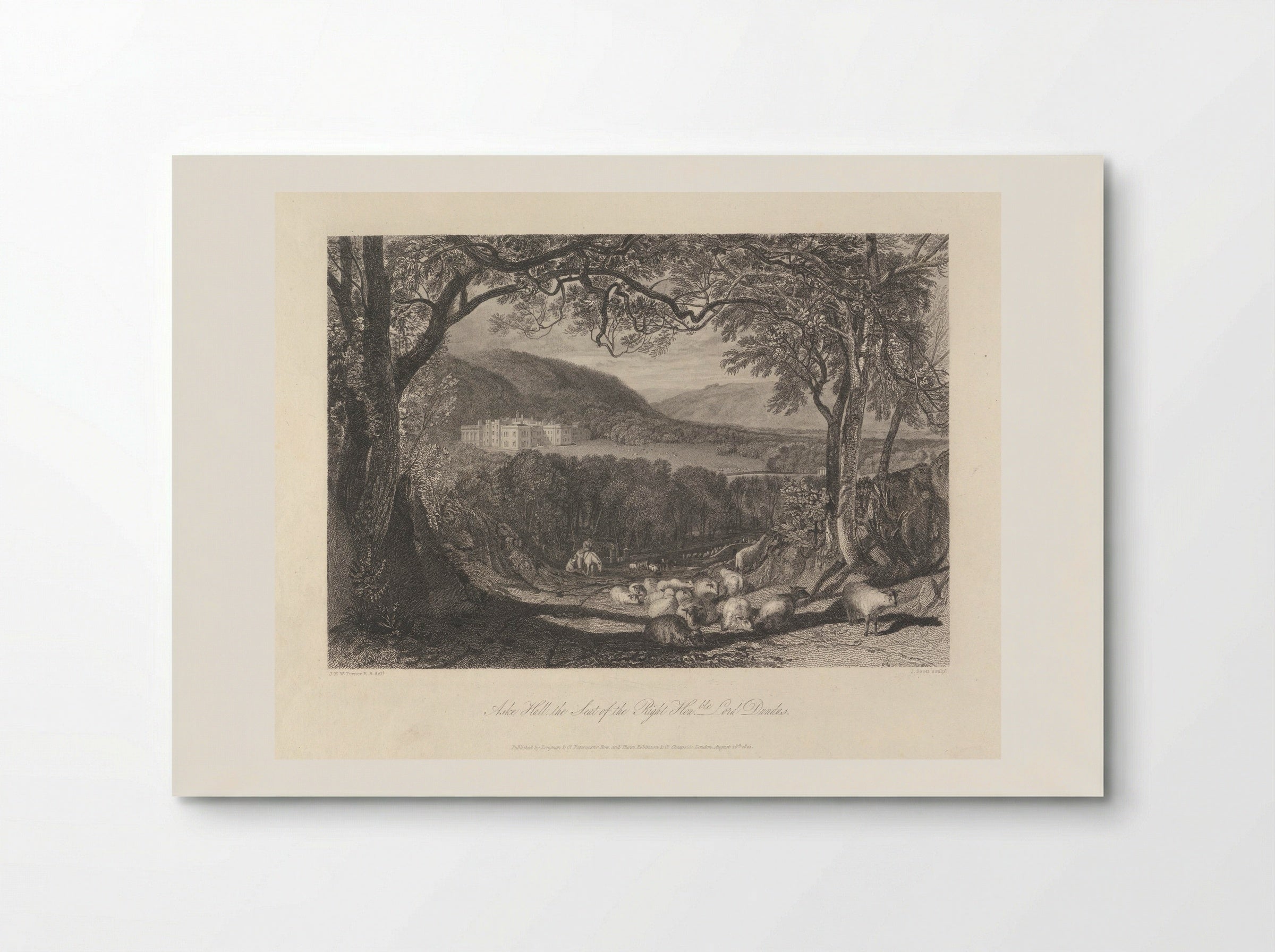 Aske Hall, the Seat of the Right Honourable Lord Dundas - John Scott - Poster