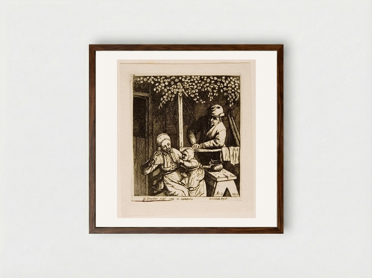 Asking for the Doll - David Deuchar - Framed Print Dark Wood