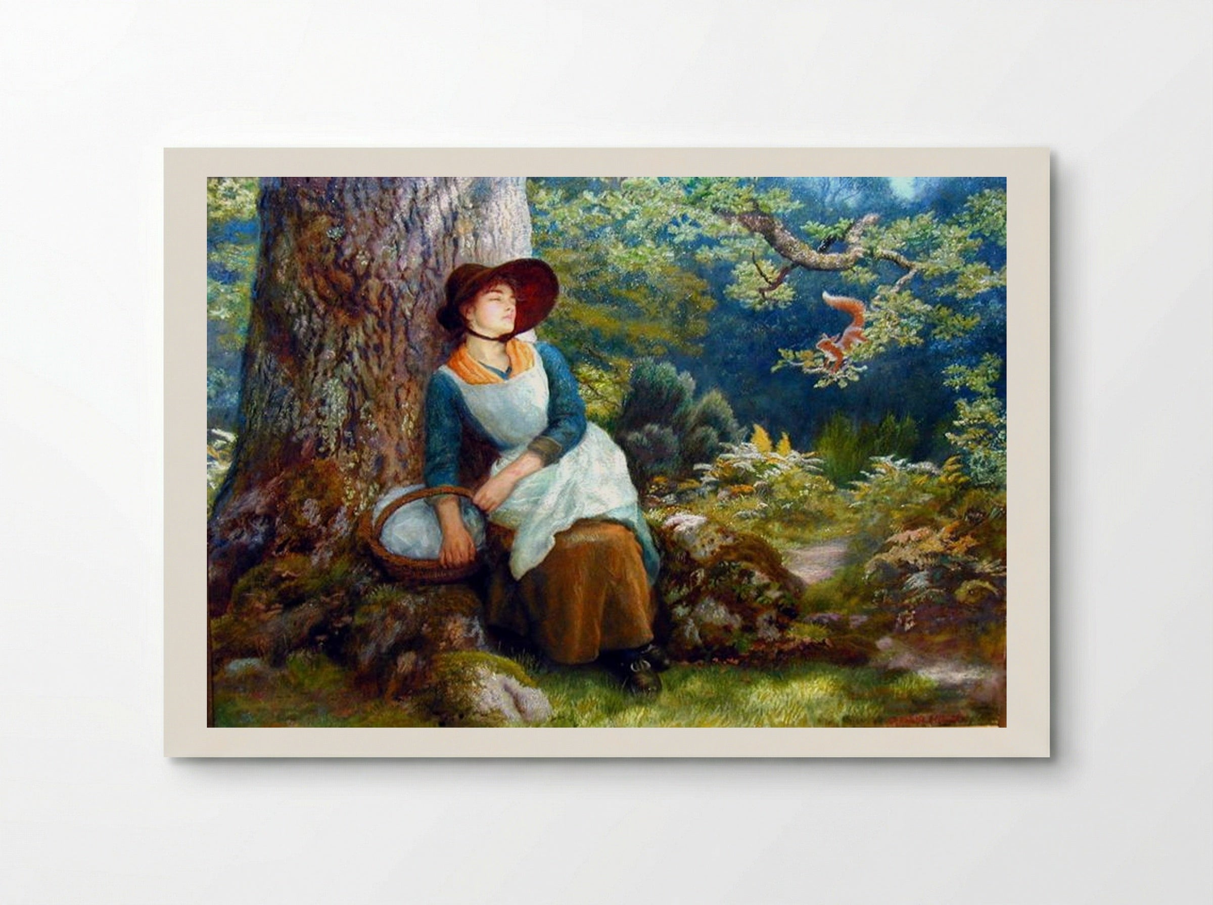 Asleep in the Woods - Arthur Hughes - Poster
