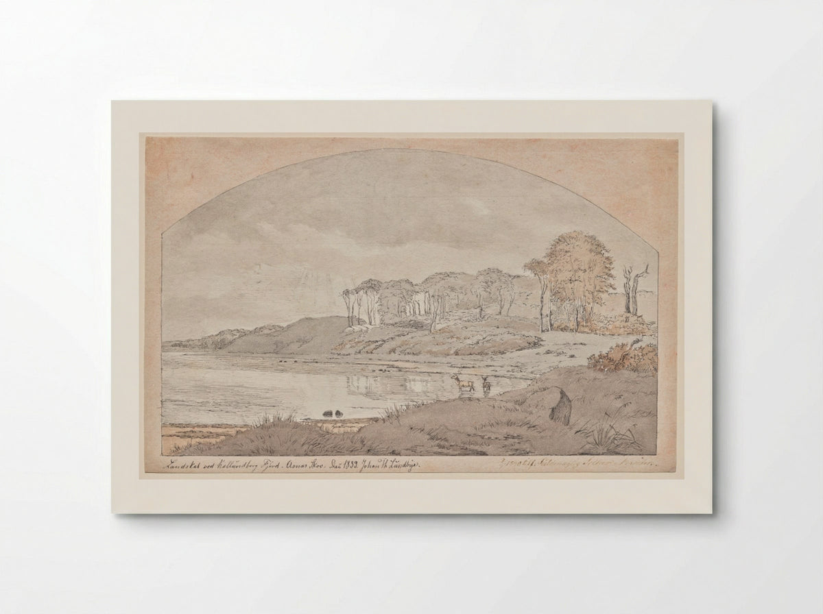 Asnæs Skov, Bay at Kalundborg Fjord - Johan Thomas Lundbye - Poster