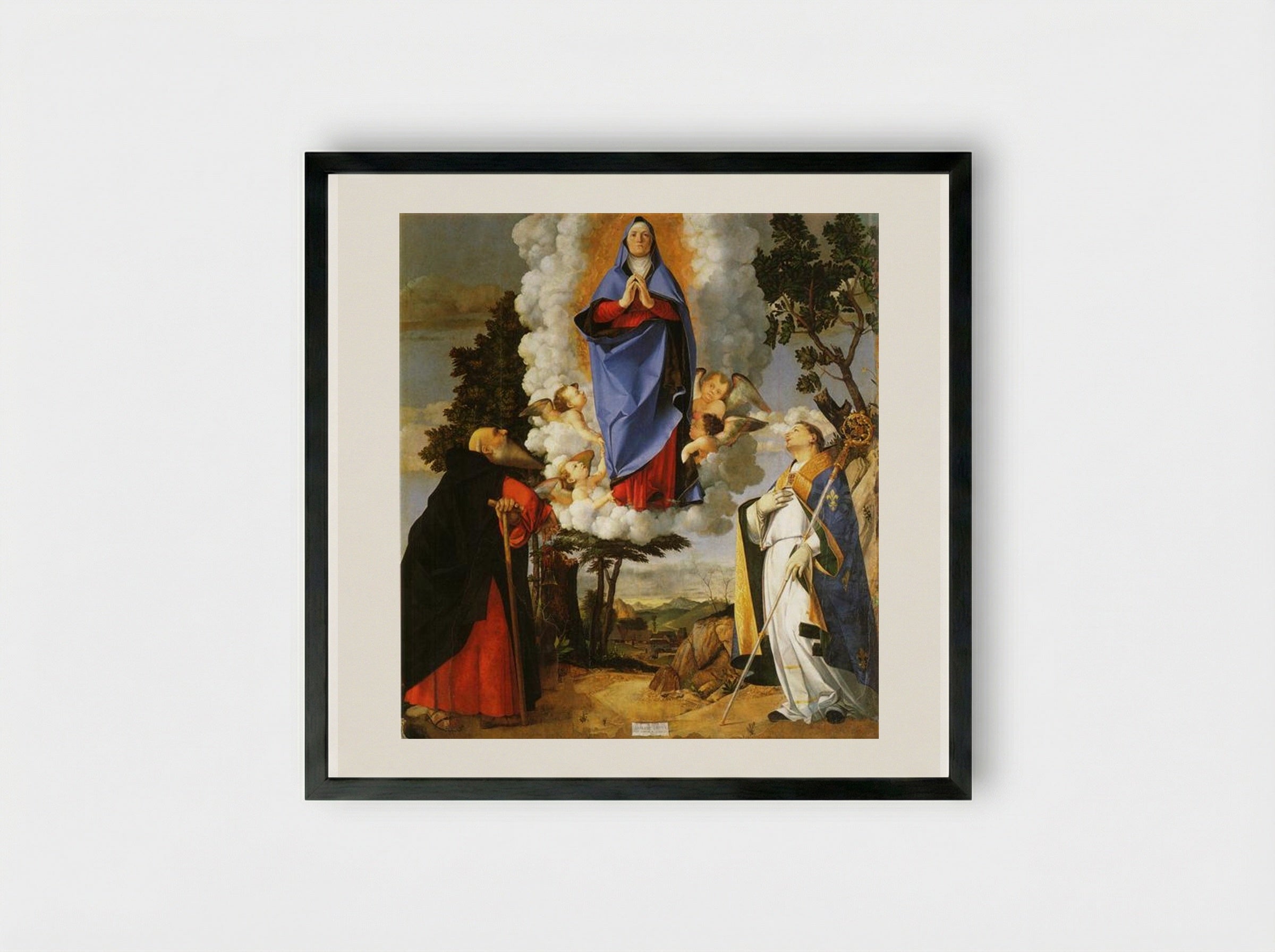 Asolo Altarpiece - Lorenzo Lotto - Framed Print Black