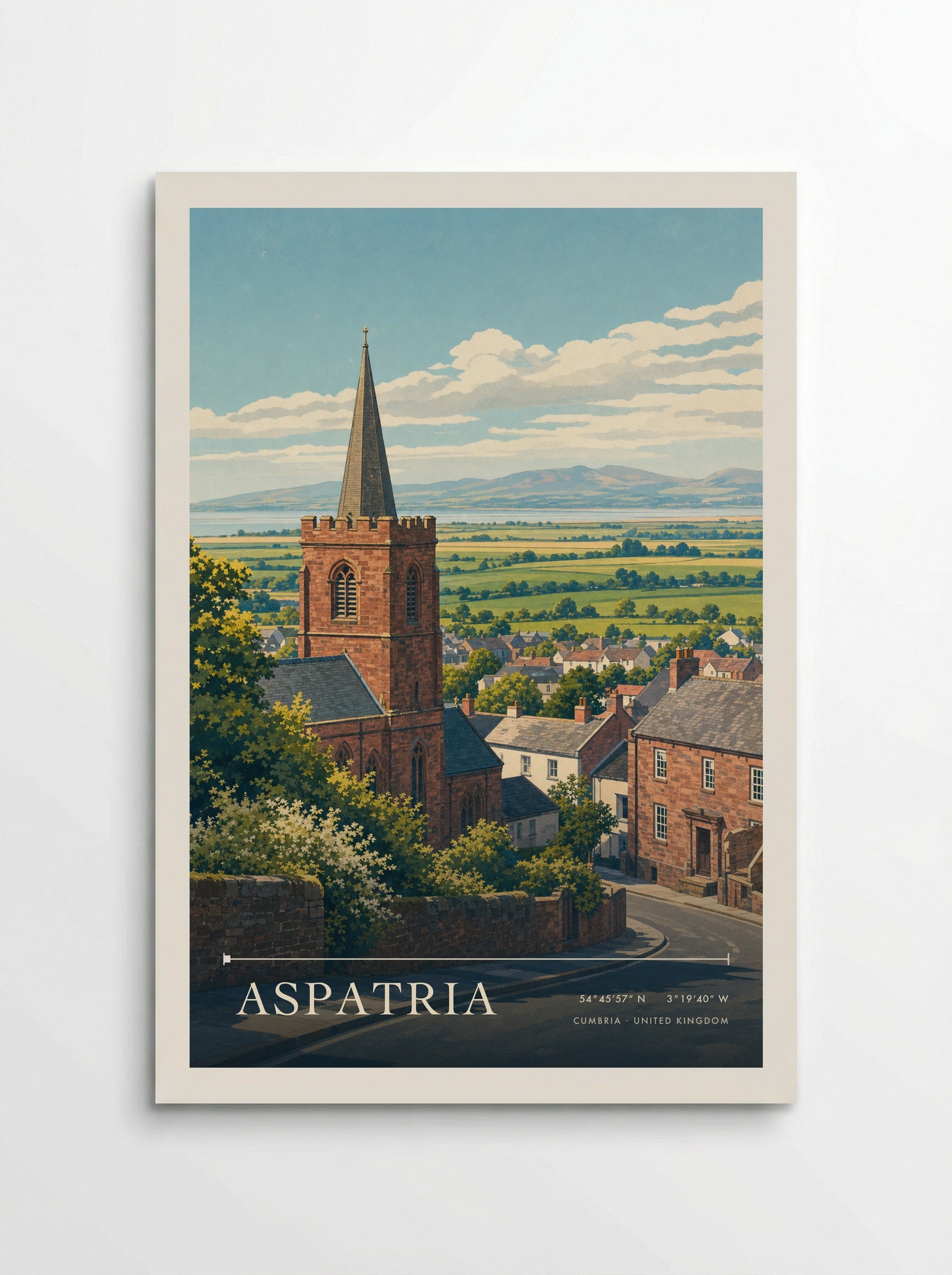 Aspatria Cumbria United Kingdom Travel Poster - Poster