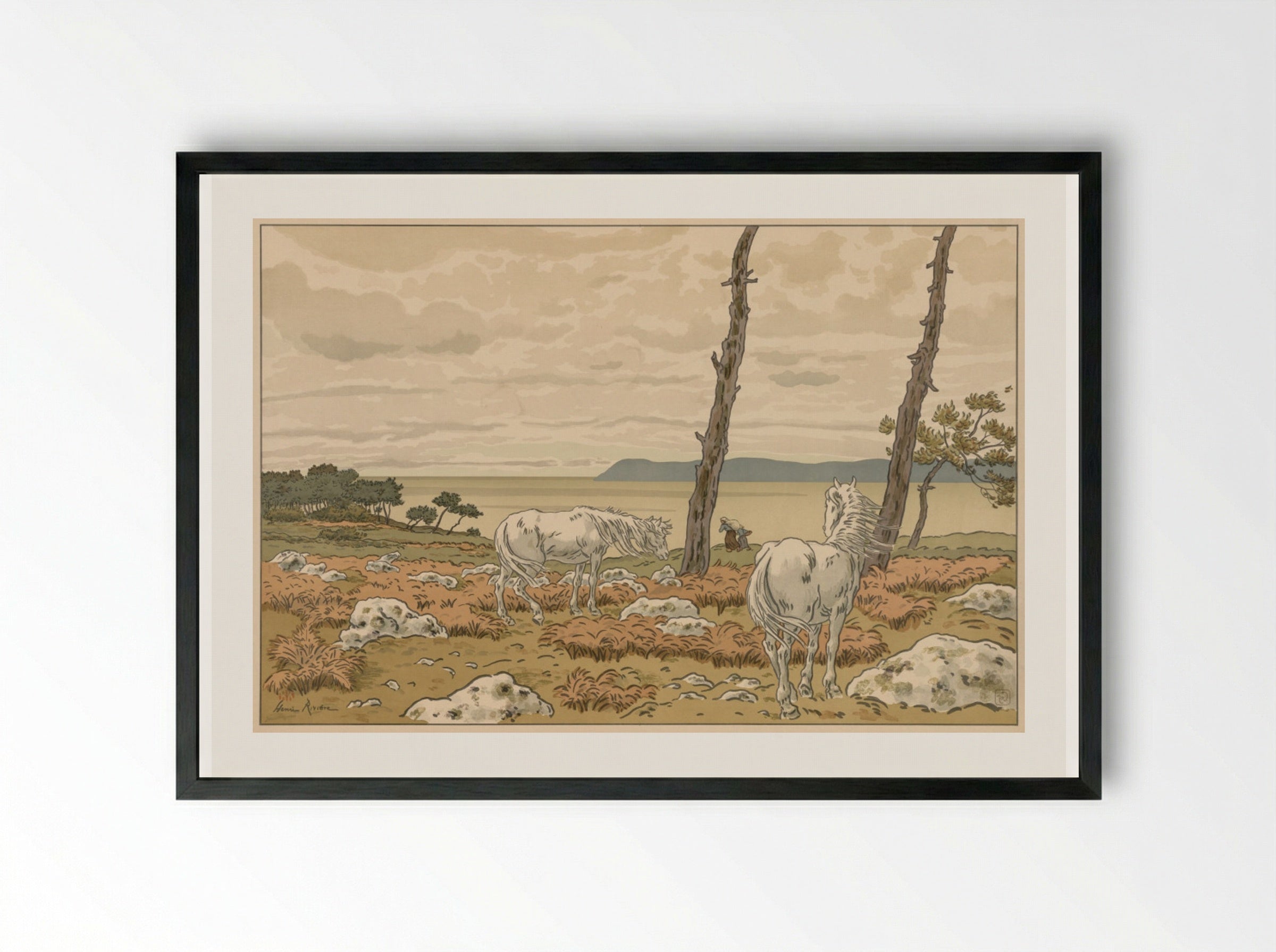 Aspects of Nature: The Bay - Henri Rivière - Framed Print Black