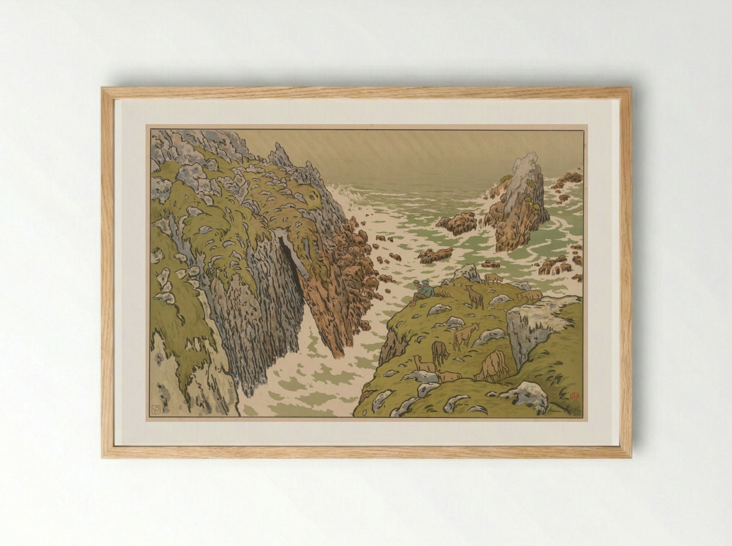 Aspects of Nature: The Cliff - Henri Rivière - Framed Print Wood