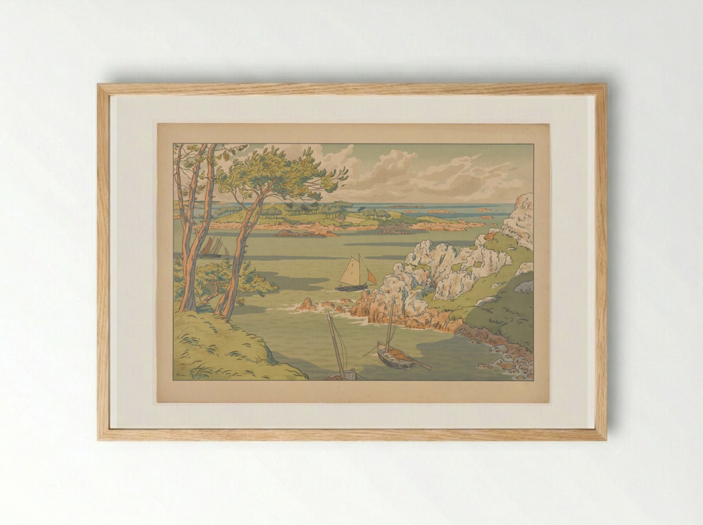 Aspects of Nature: The Island - Henri Rivière - Framed Print Wood