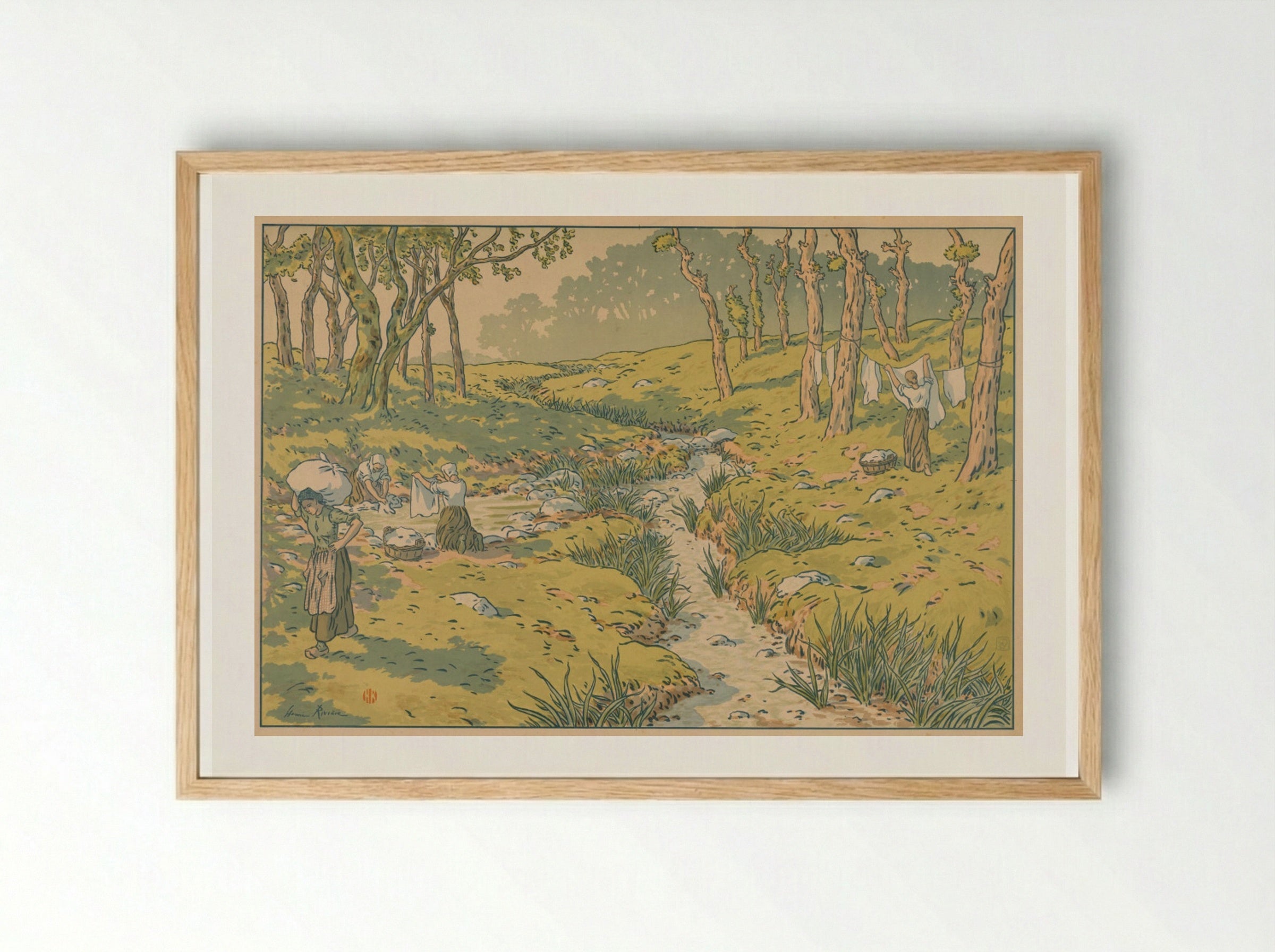 Aspects of Nature: The Stream - Henri Rivière - Framed Print Wood