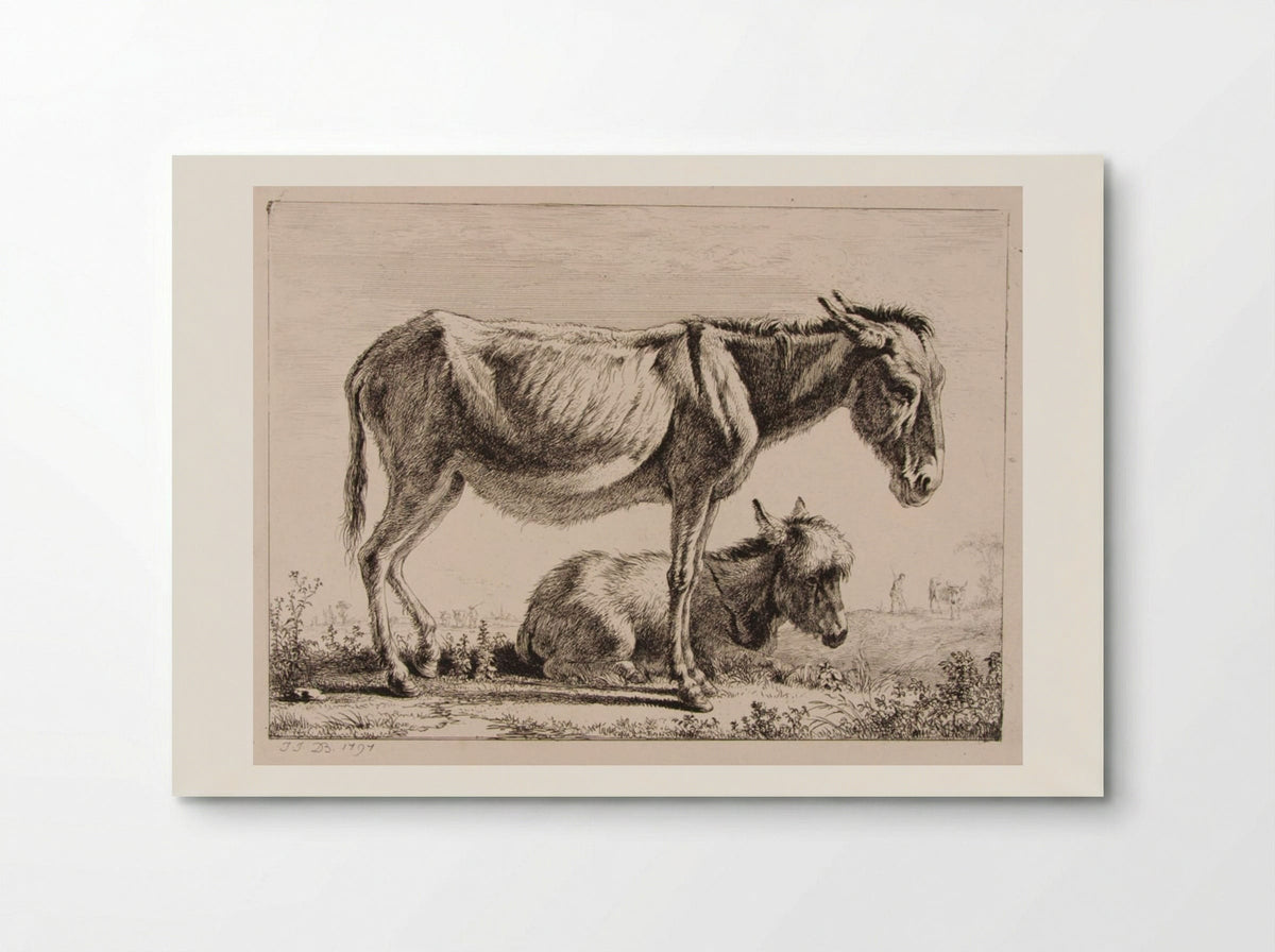 Ass with Her Foal - Jean-Jacques de Boissieu - Poster