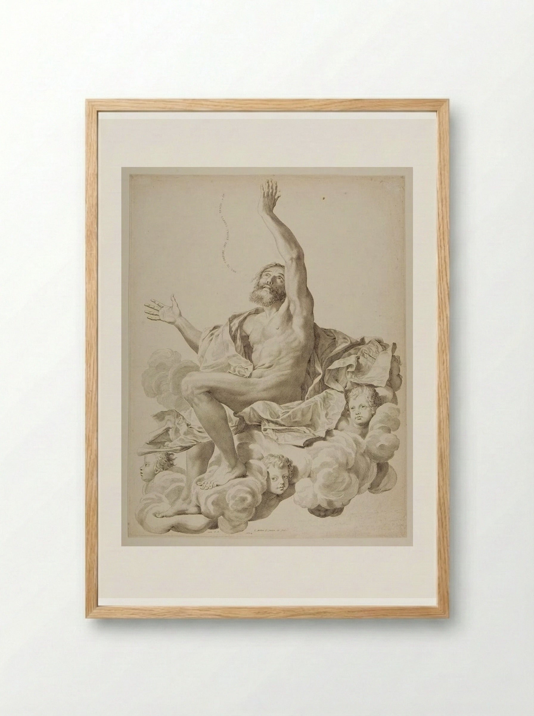 Assumption of Saint Paul - Claude Mellan - Framed Print Wood