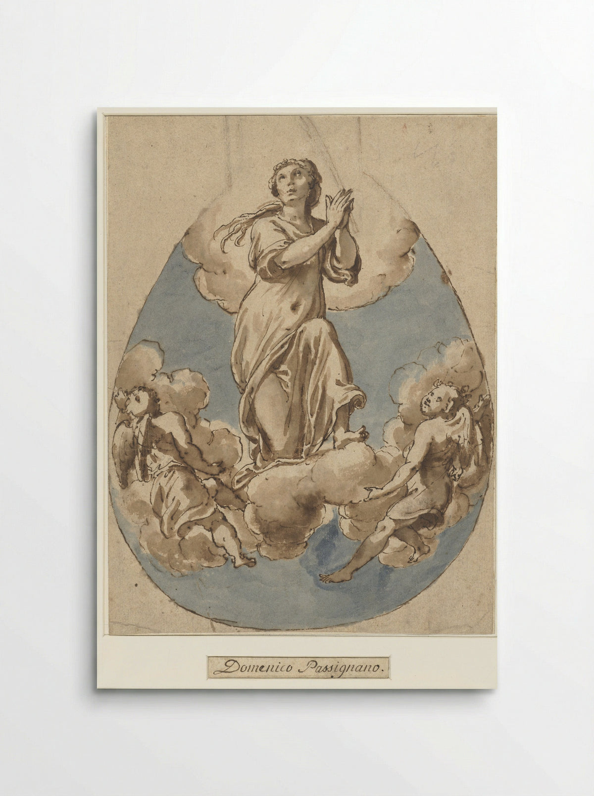 Assumption of the Virgin or a Female Martyr - Cesare Nebbia - Poster