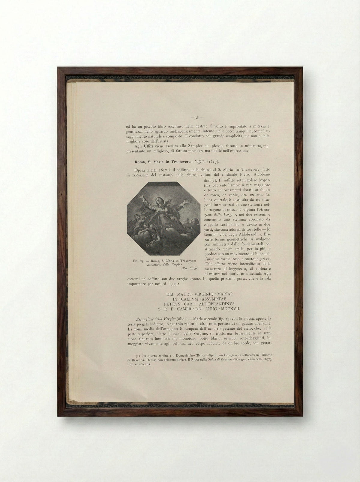 Assumption of the Virgin - Domenichino (Domenico Zampieri) - Framed Print Dark Wood