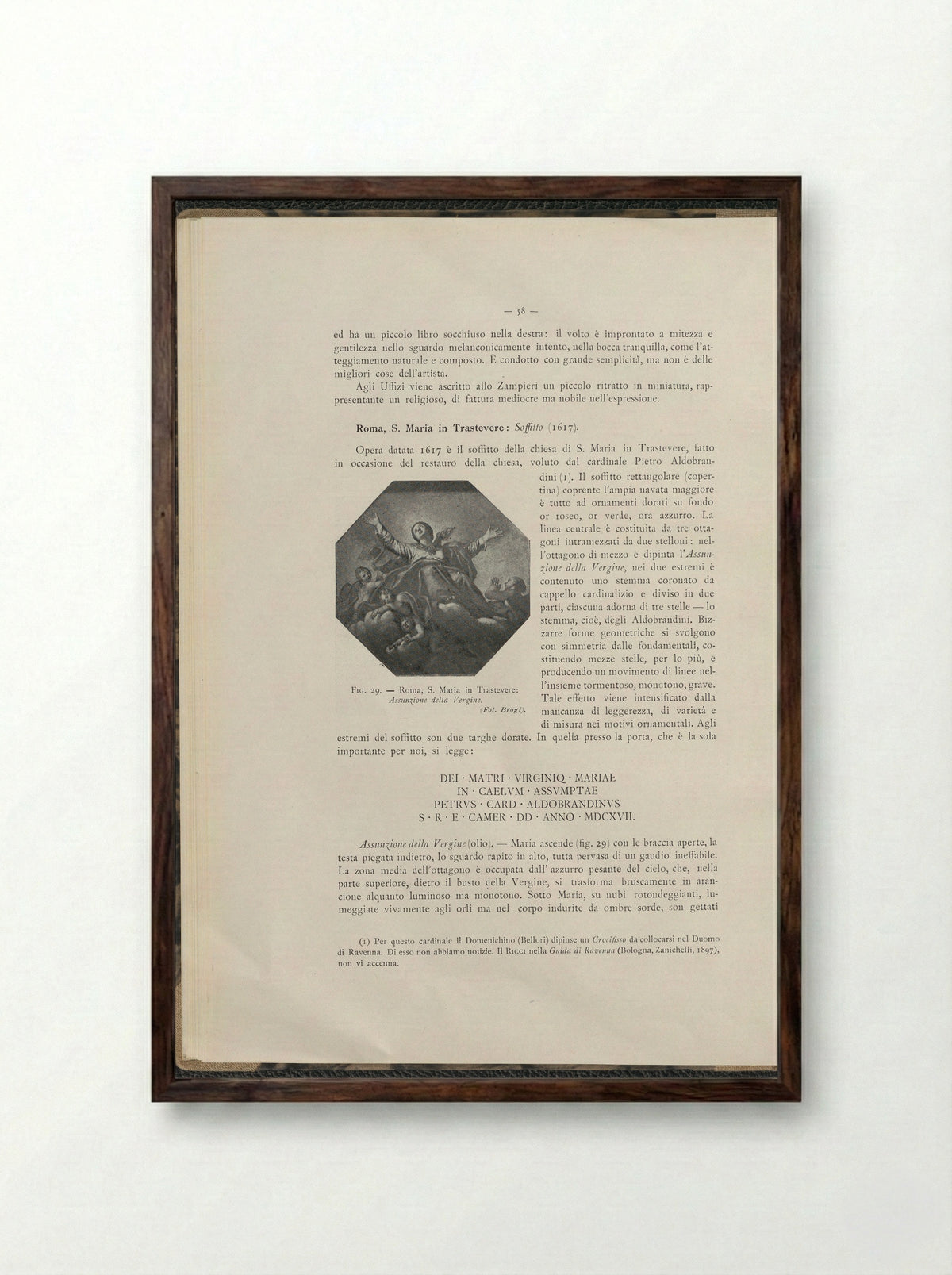 Assumption of the Virgin - Domenichino (Domenico Zampieri) - Framed Print Dark Wood