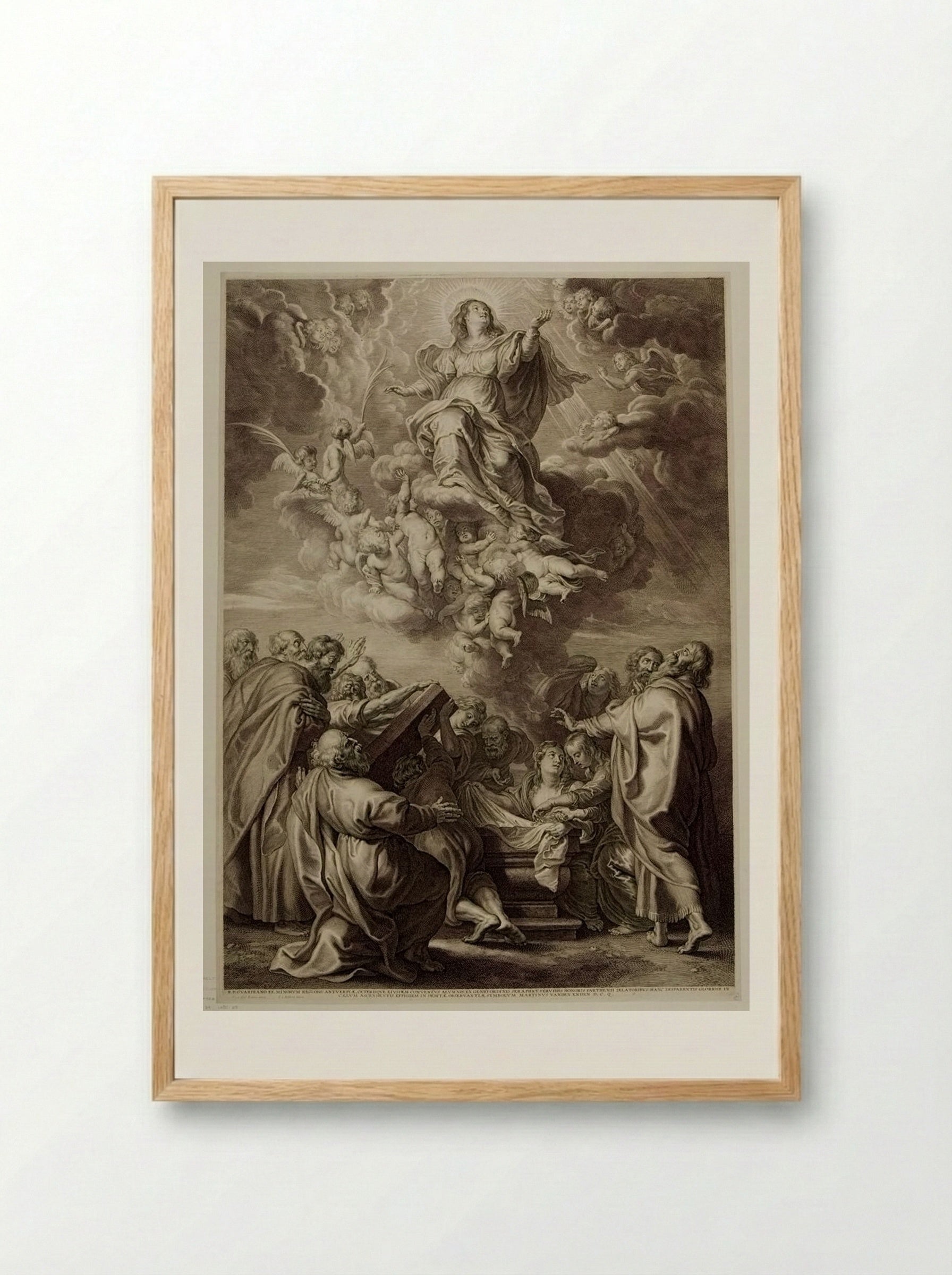 Assumption of the Virgin - Schelte Adamsz. Bolswert - Framed Print Wood