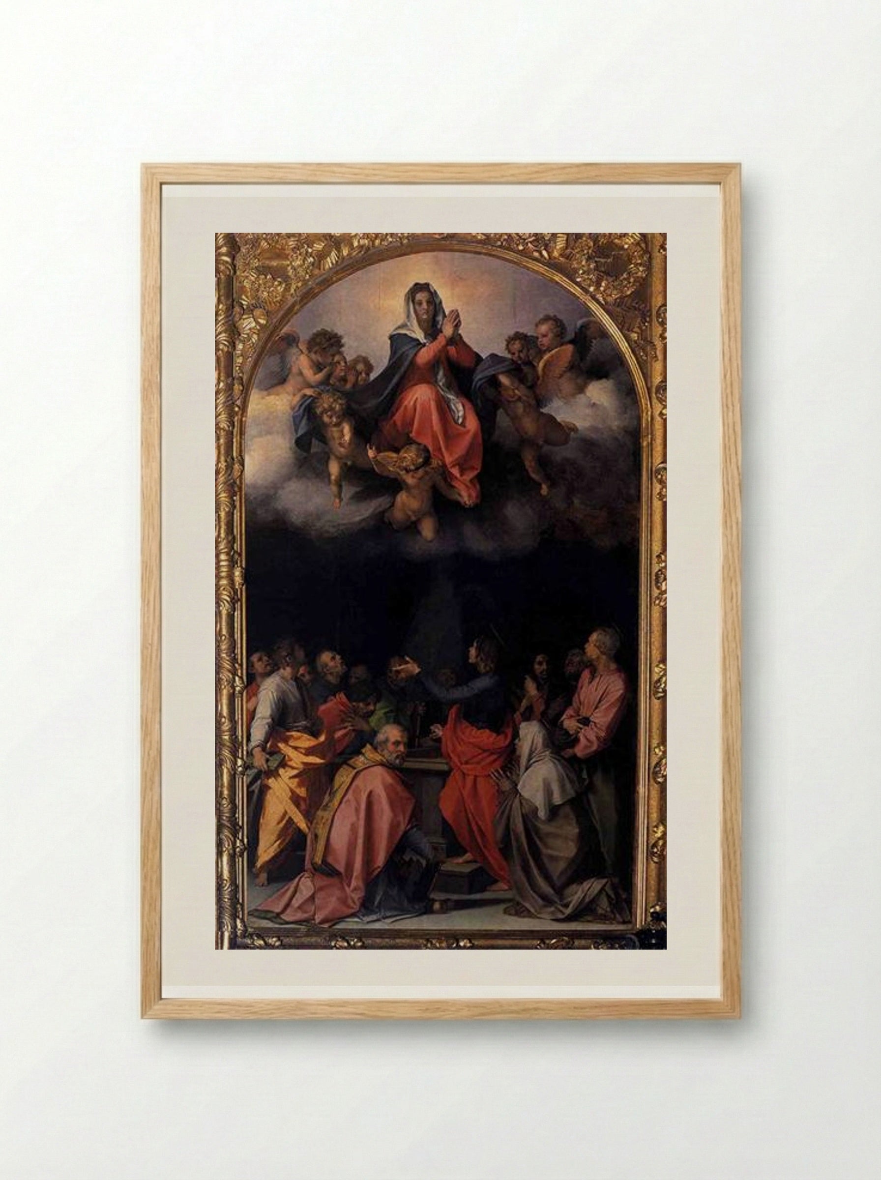 Assumption of the Virgin - Andrea del Sarto - Framed Print Wood