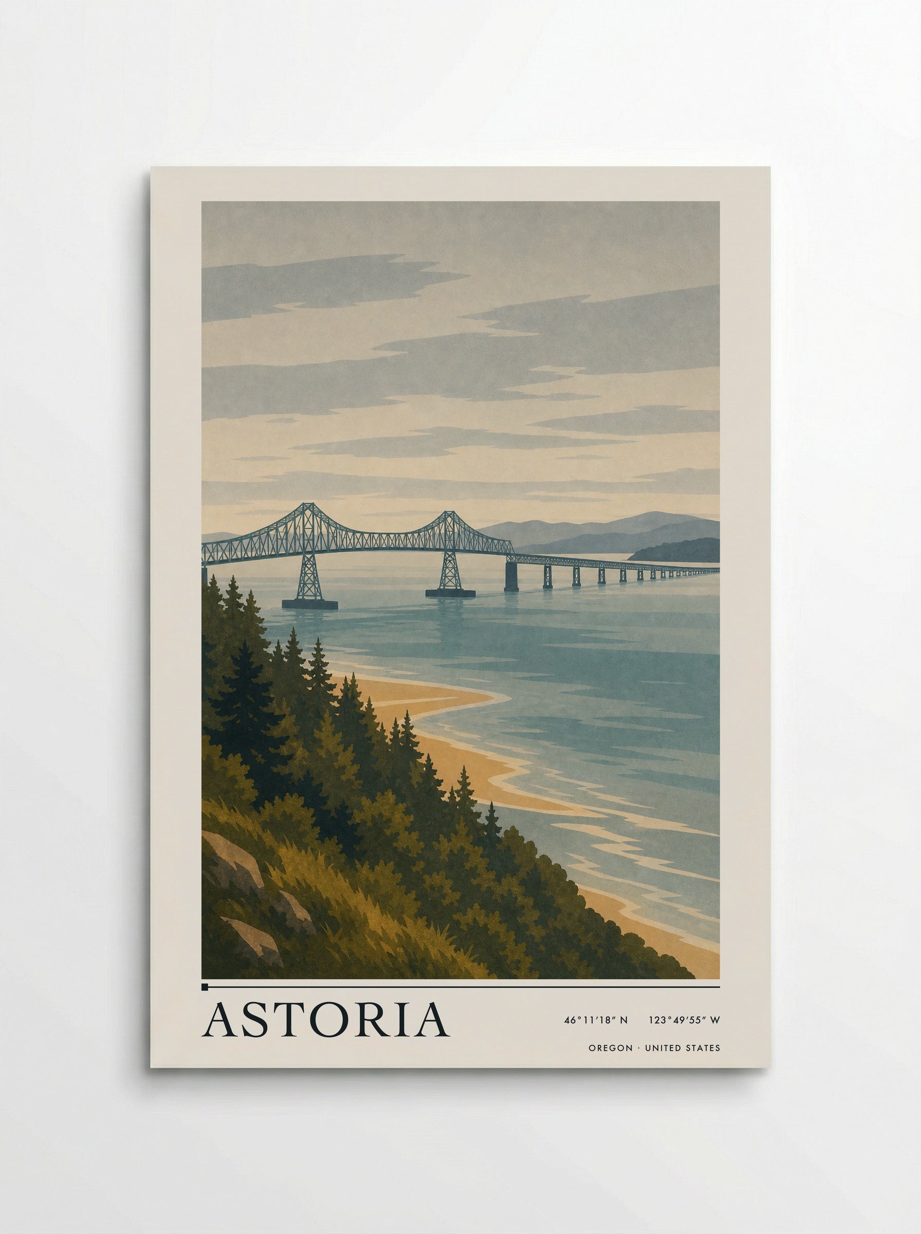 Astoria Travel Poster Artwork - Poster