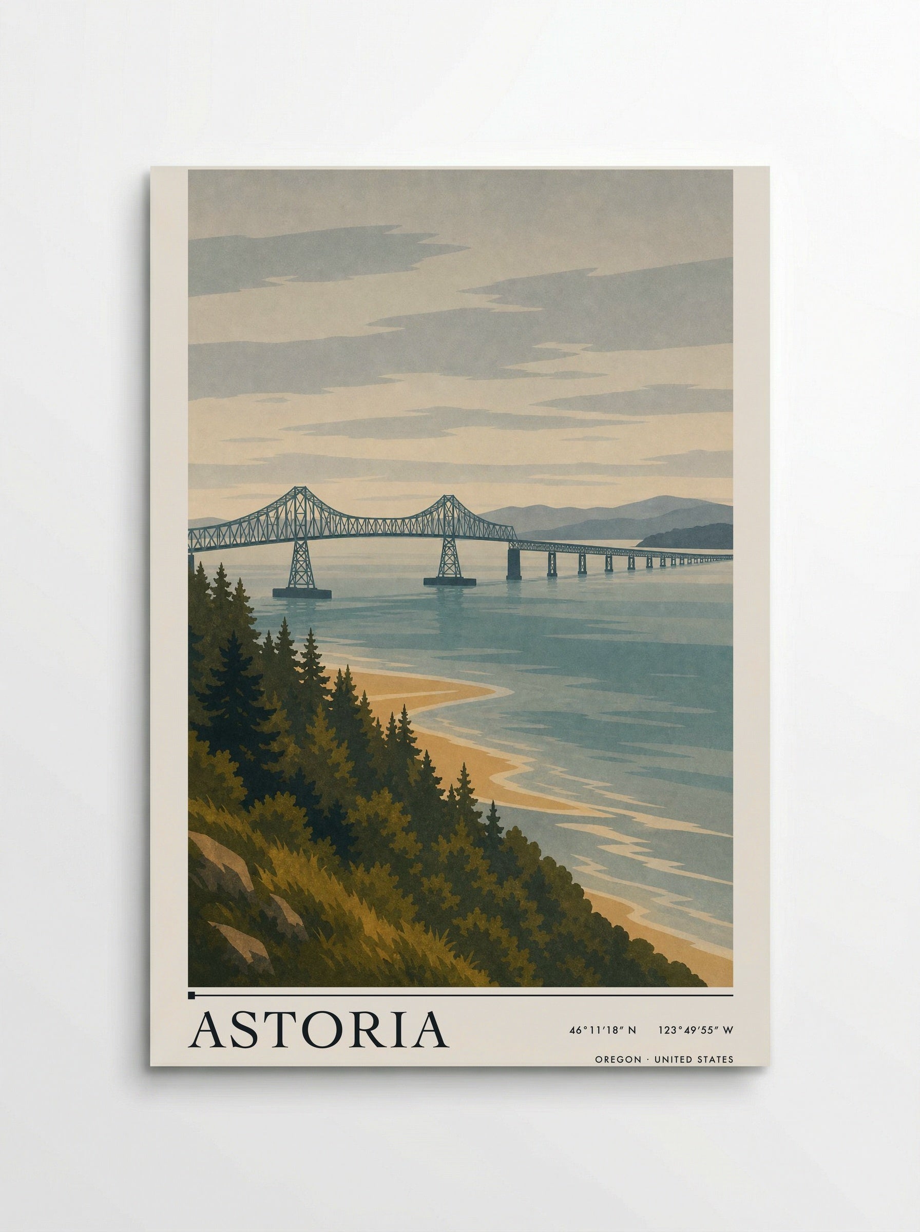 Astoria Travel Poster Artwork - Poster