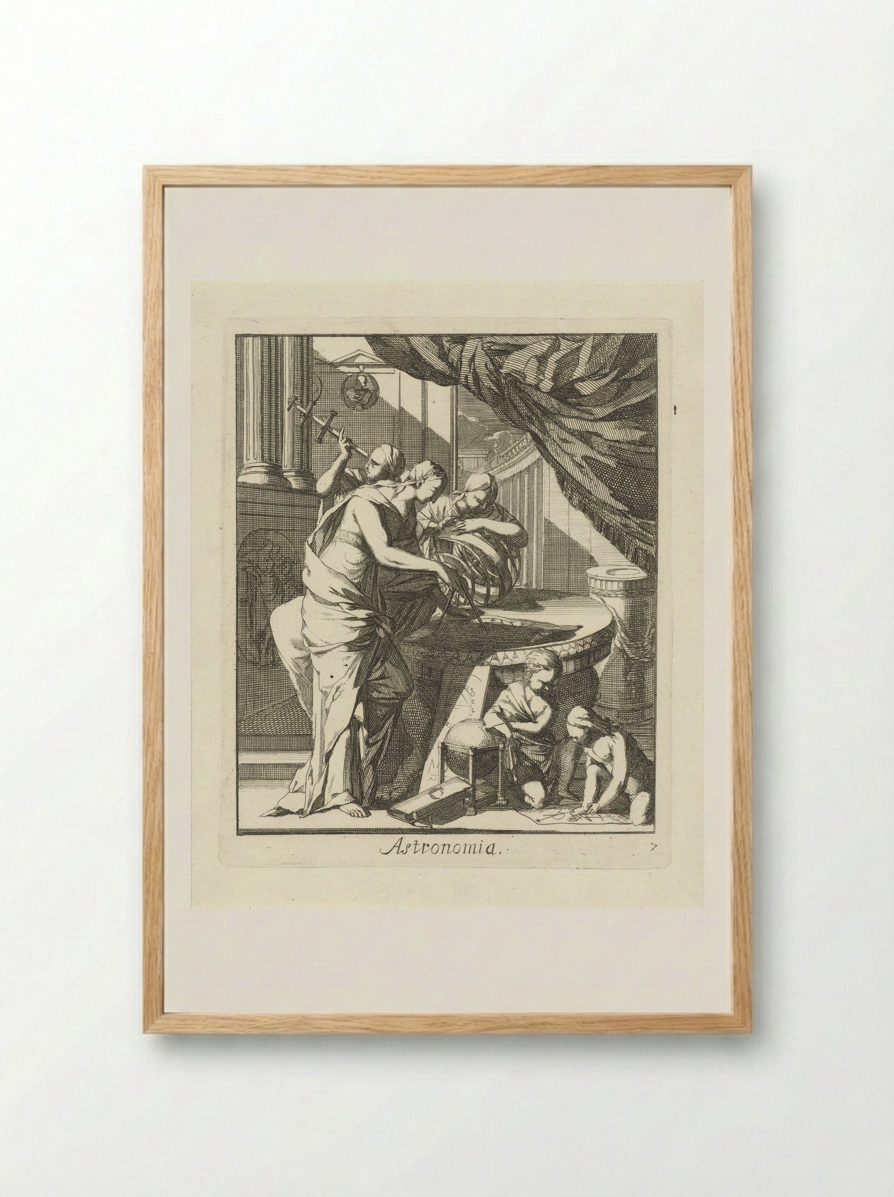 Astronomia - Caspar Luyken - Framed Print Wood