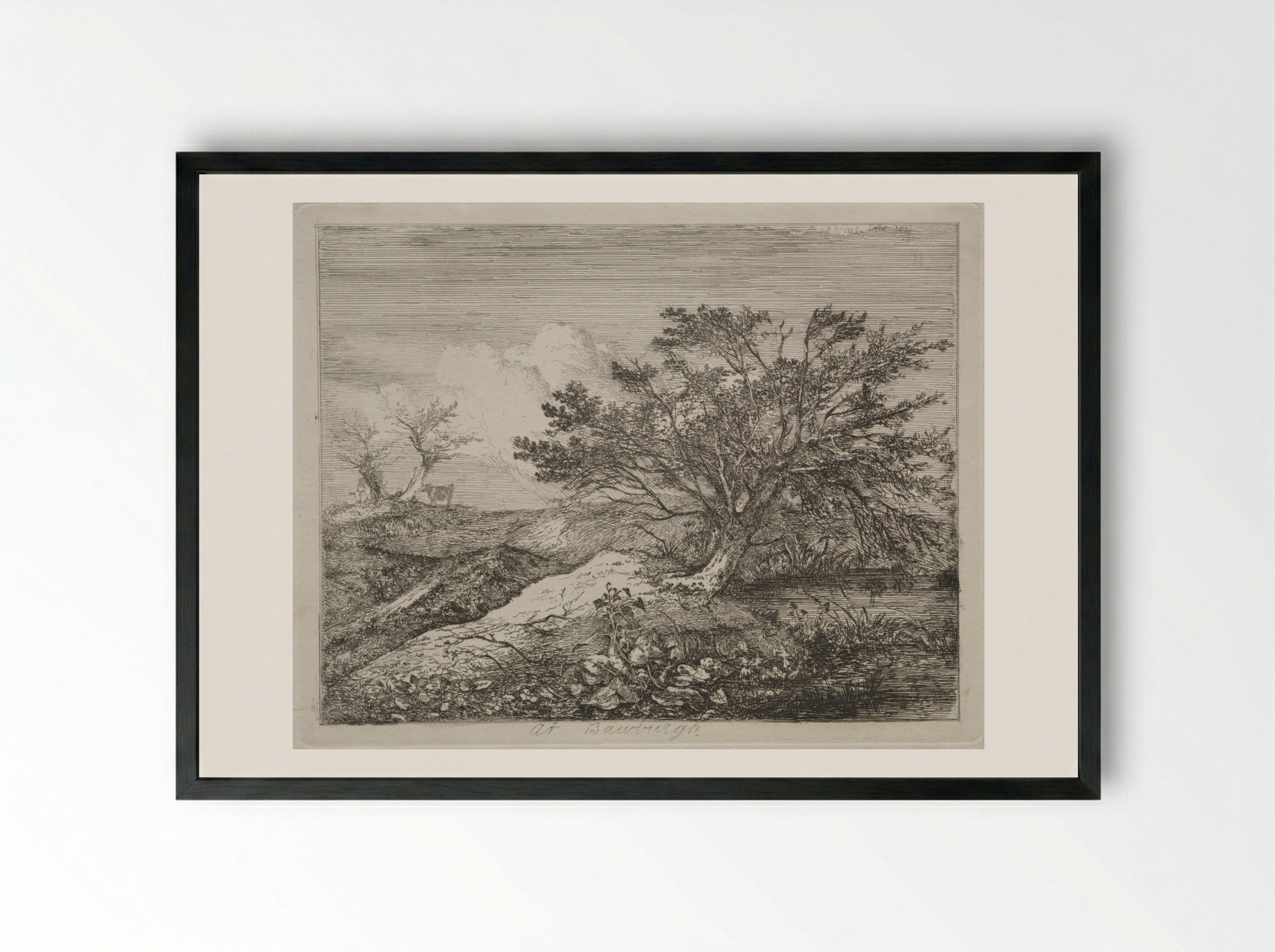 At Bawburgh - John Crome - Framed Print Black