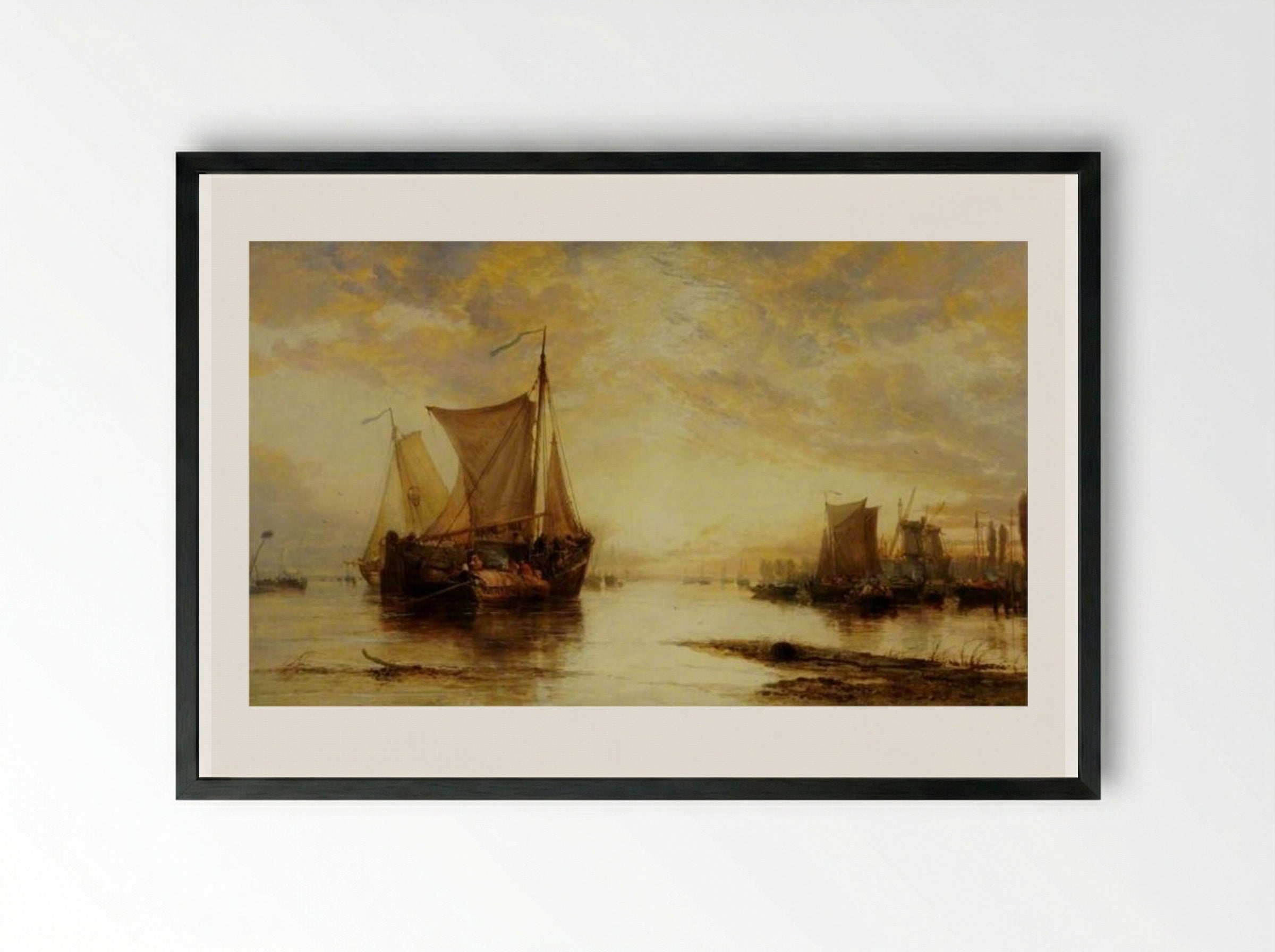 At Dordrecht, Holland - James Webb - Framed Print Black