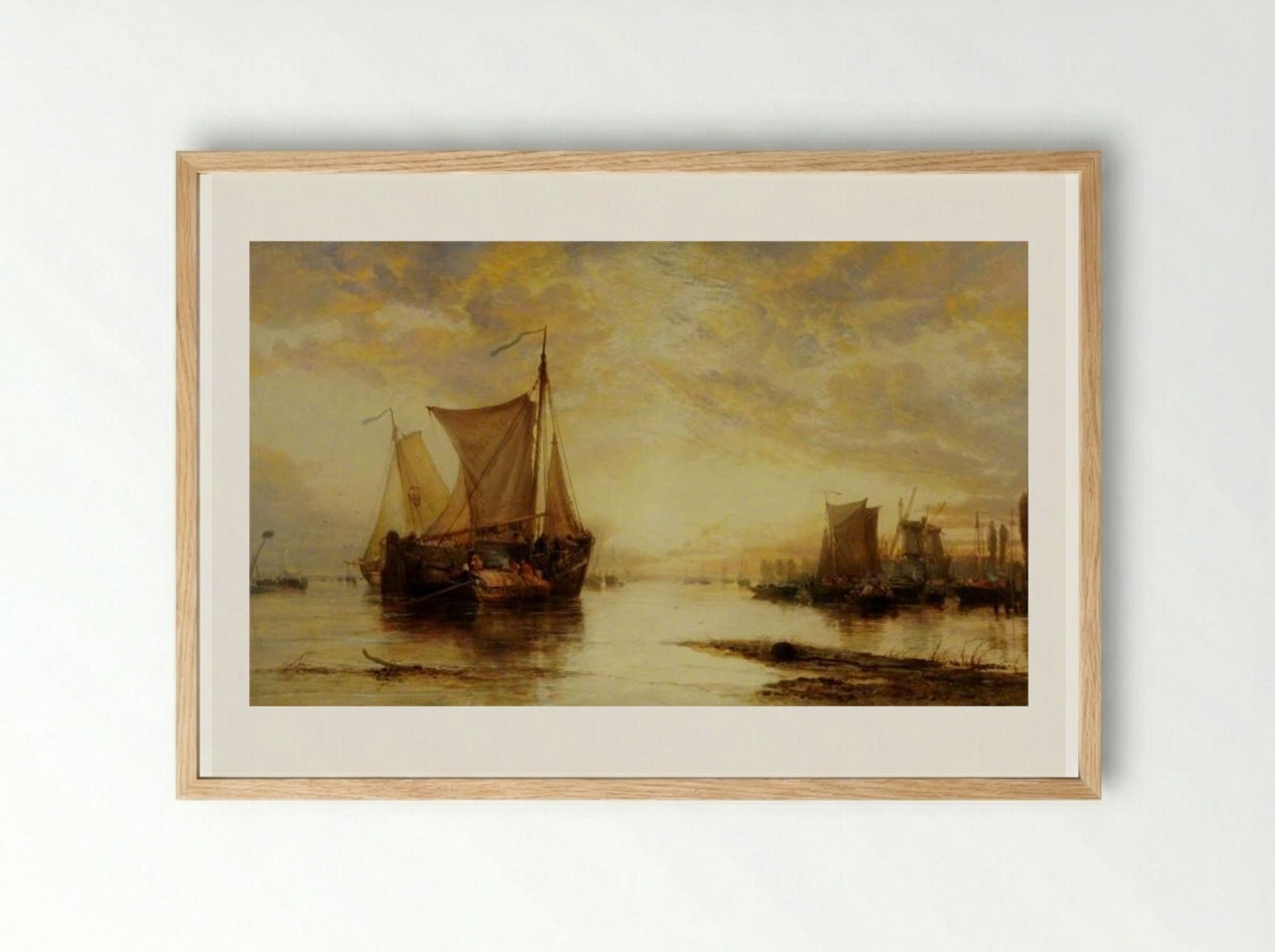 At Dordrecht, Holland - James Webb - Framed Print Wood