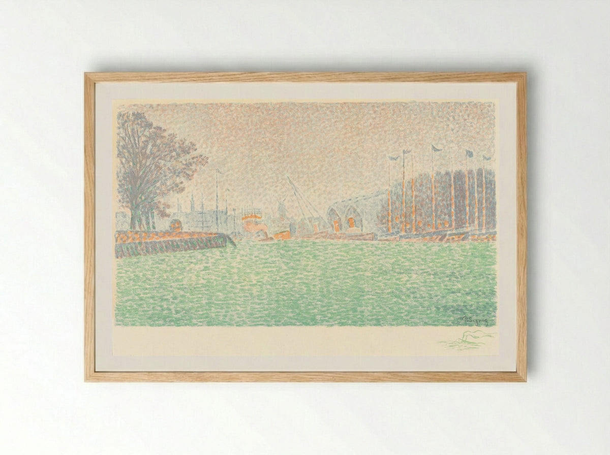 At Flushing (A Flessingue) - Paul Signac - Framed Print Wood