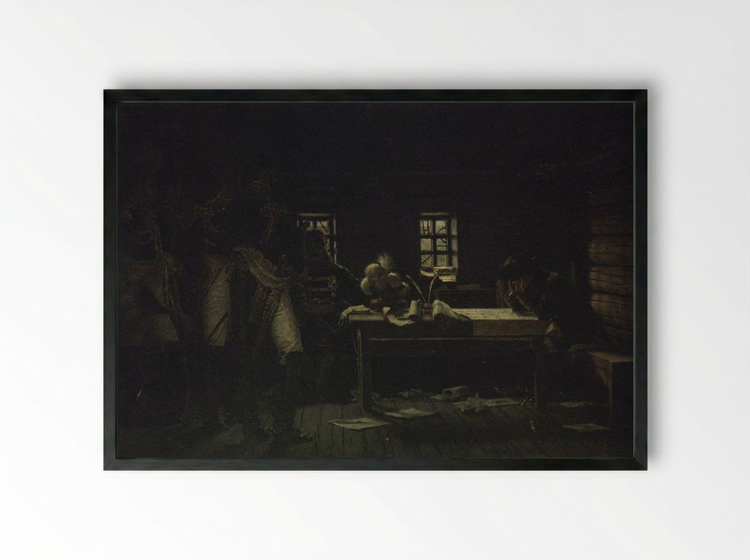 At Gorodnia. Breakthrough or Withdraw - Vasily Vereshchagin - Framed Print Black