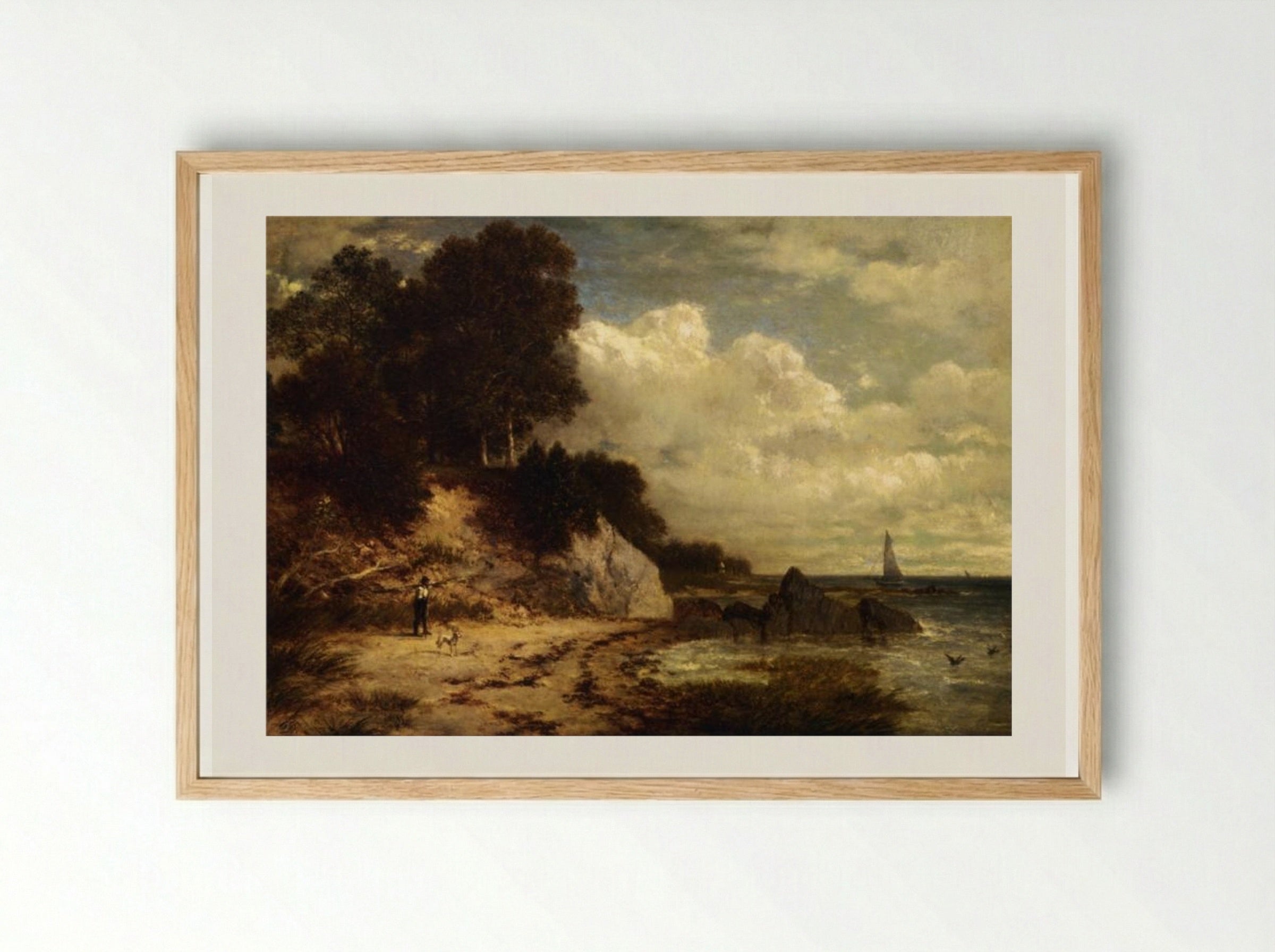 At Larchmont Manor, Long Island Sound, New York - David Johnson - Framed Print Wood