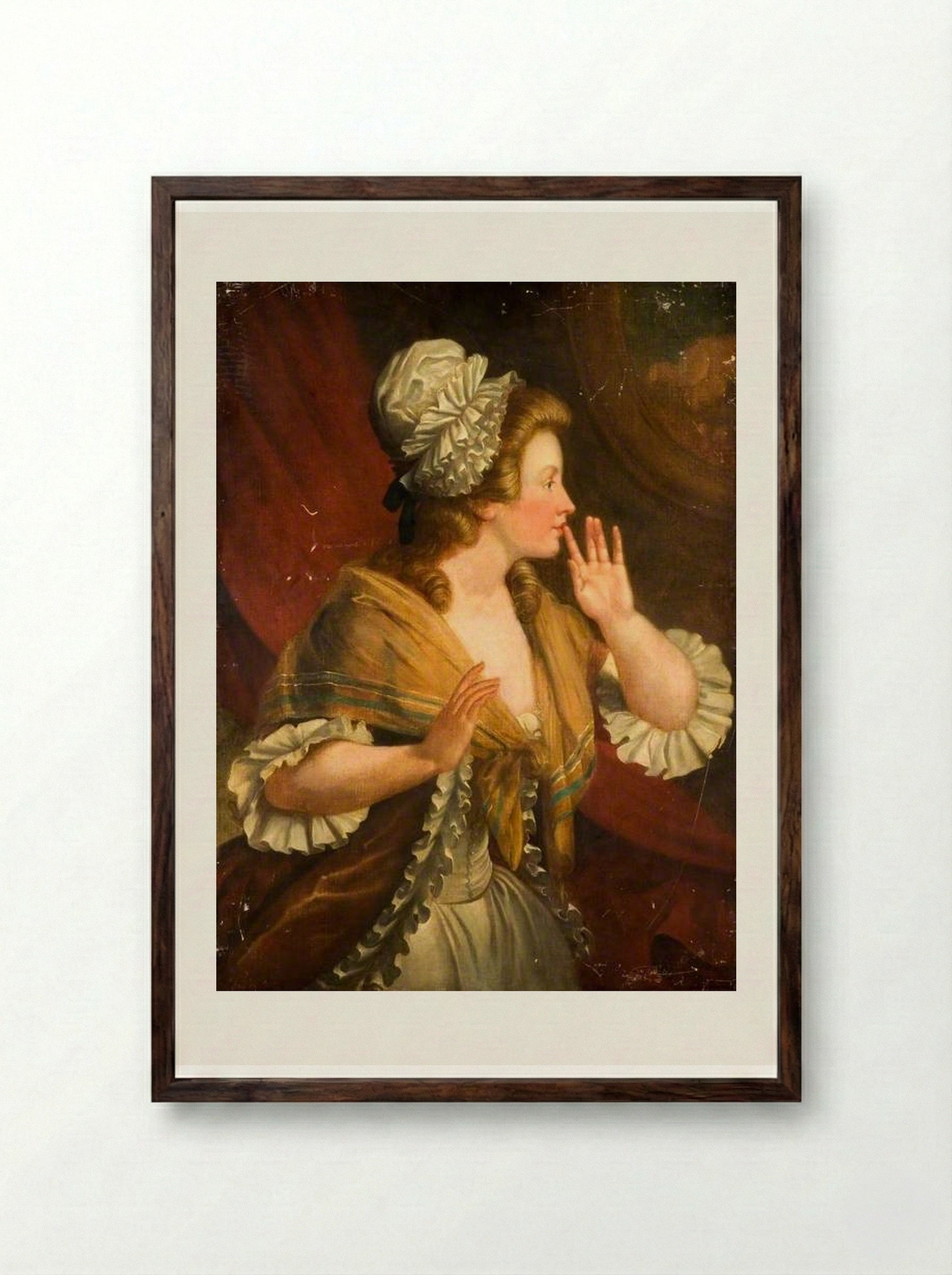 At Least Be Discreet - Augustin de Saint-Aubin - Framed Print Dark Wood