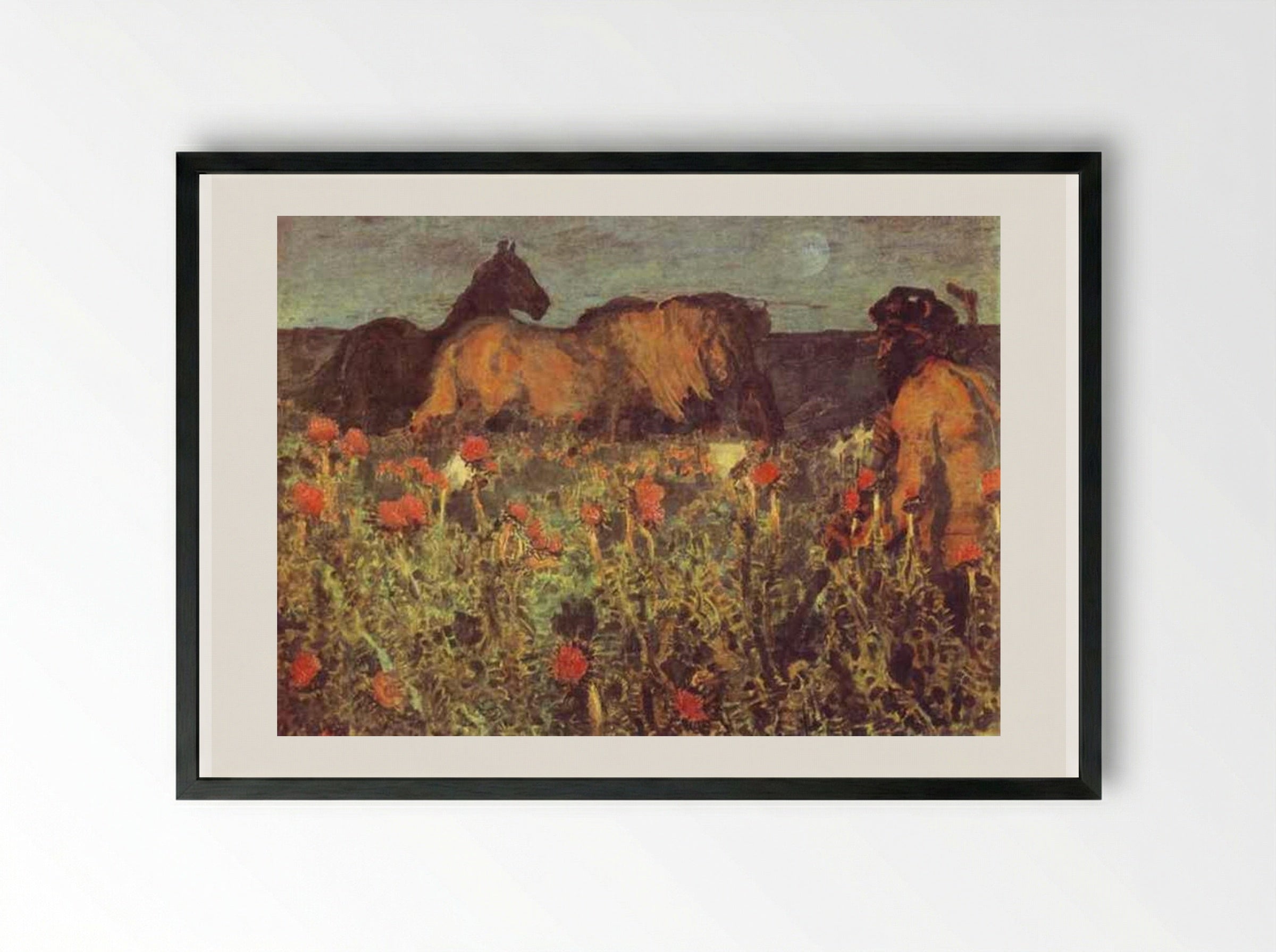 At Nightfall - Mikhail Vrubel - Framed Print Black
