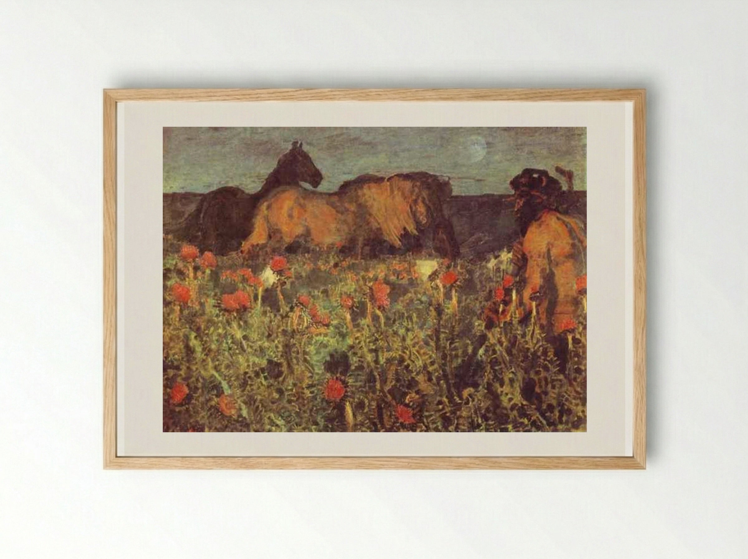 At Nightfall - Mikhail Vrubel - Framed Print Wood