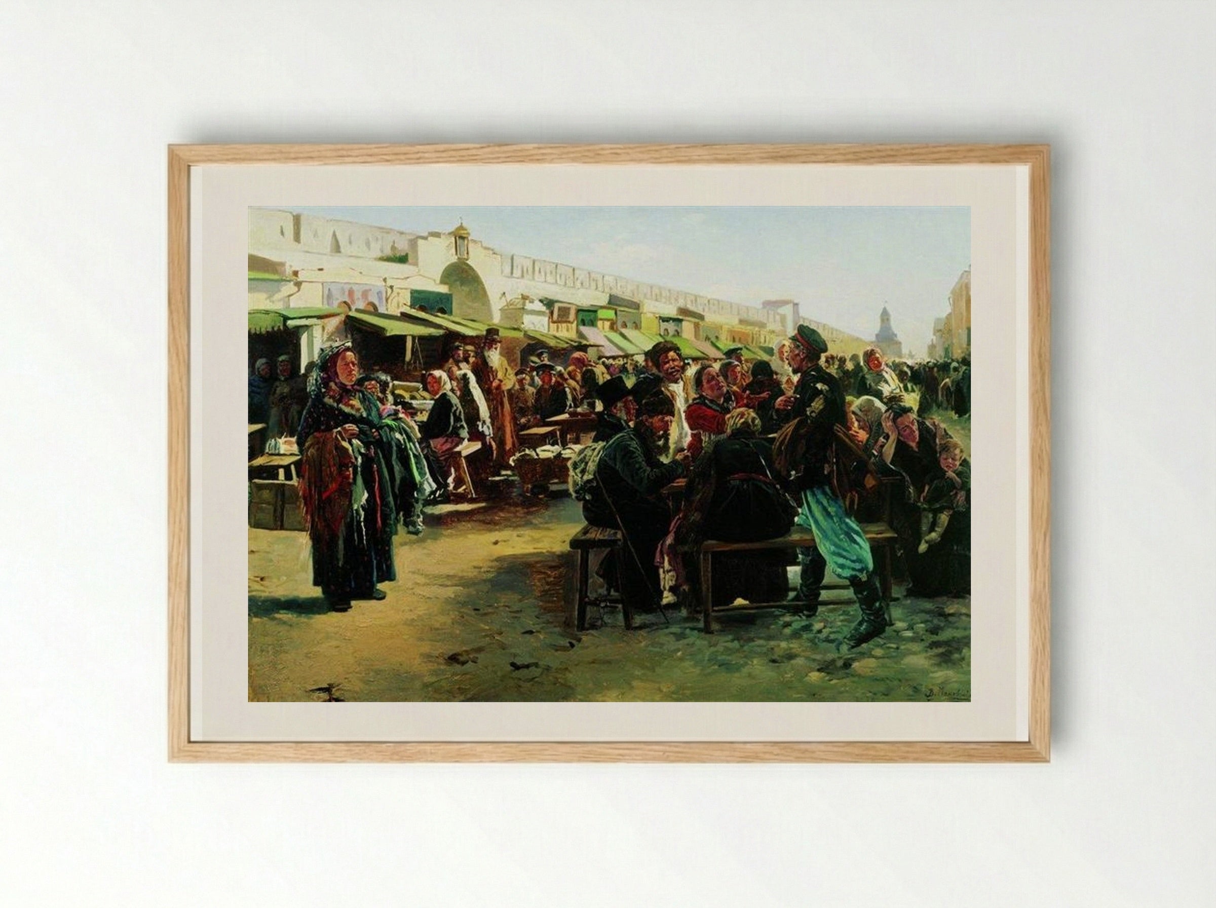 At Noon - Vladimir Makovsky - Framed Print Wood