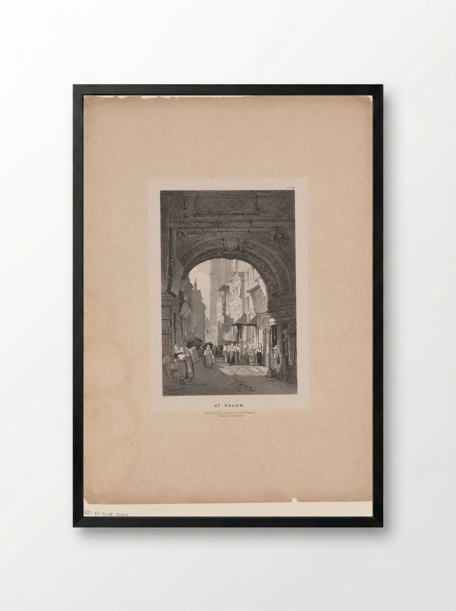 At Rouen - Samuel Prout - Framed Print Black