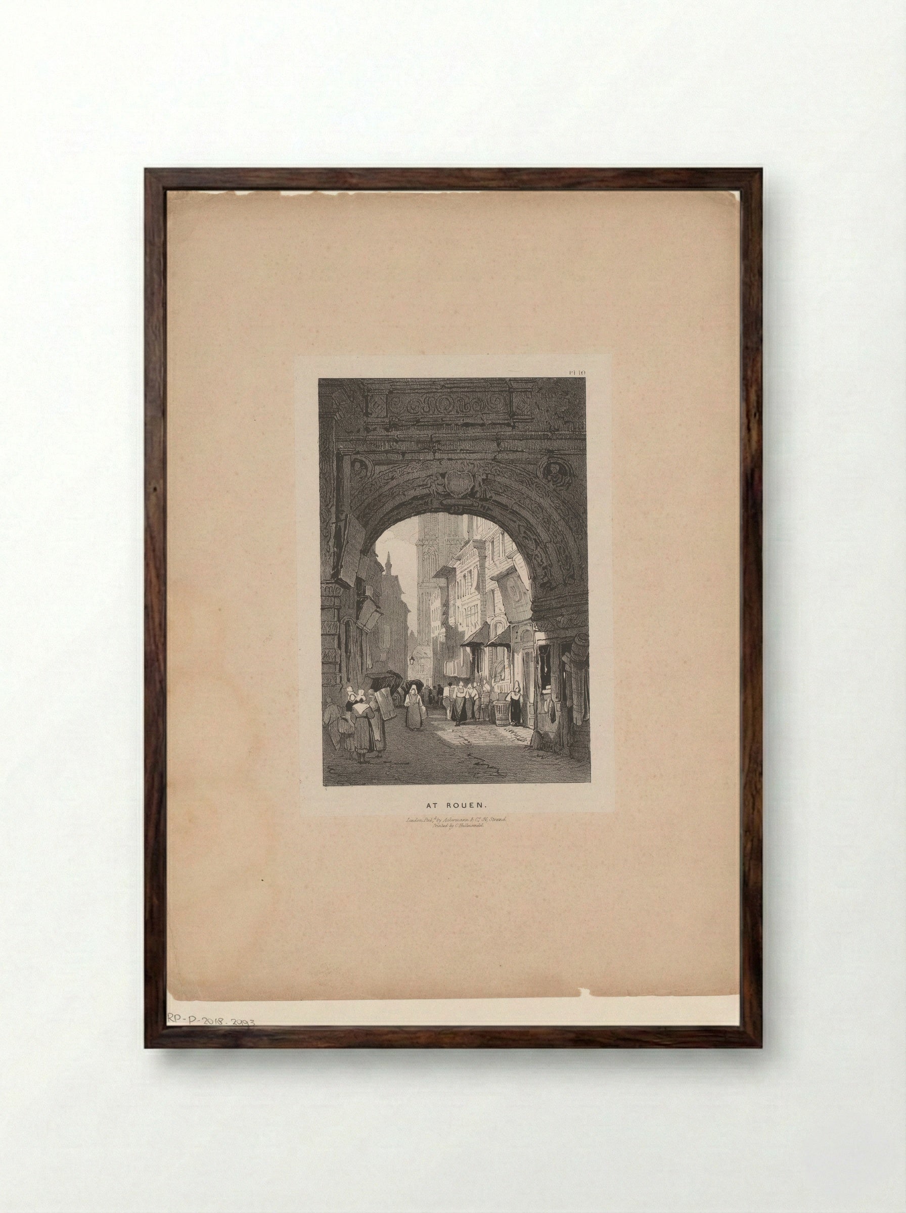At Rouen - Samuel Prout - Framed Print Dark Wood