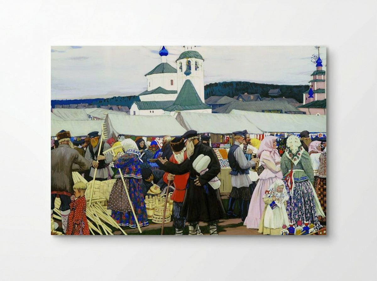 At The Fair - Boris Kustodiev - Poster