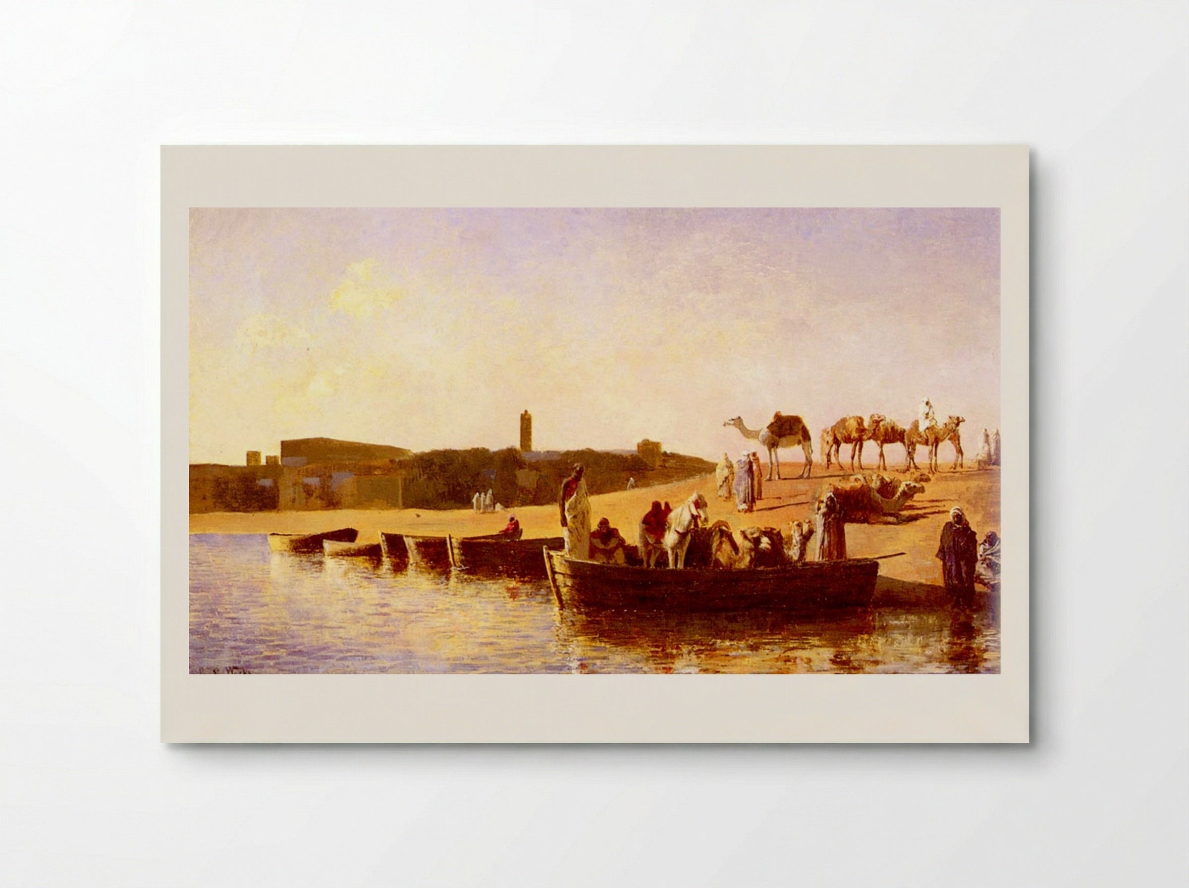At The River Crossing - Edwin Lord Weeks - Poster