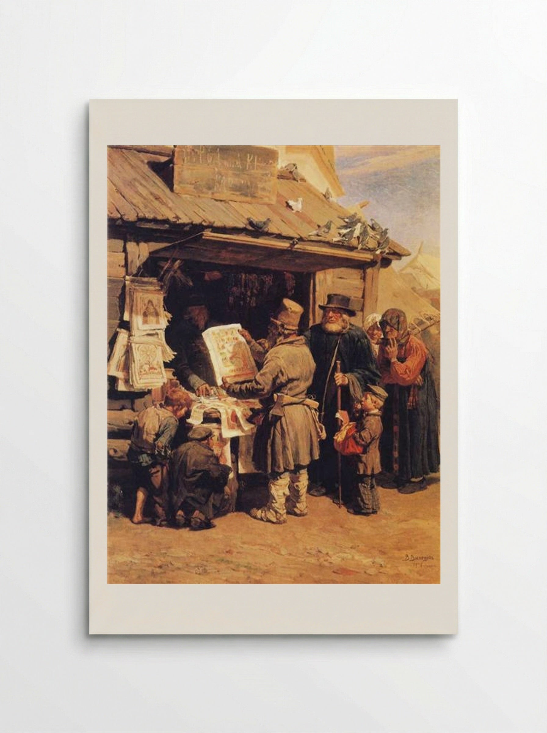 At a Bookseller's - Viktor Vasnetsov - Poster