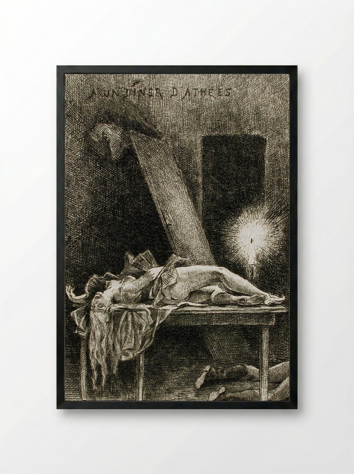 At a Dinner of Atheists - Félicien Rops - Framed Print Black