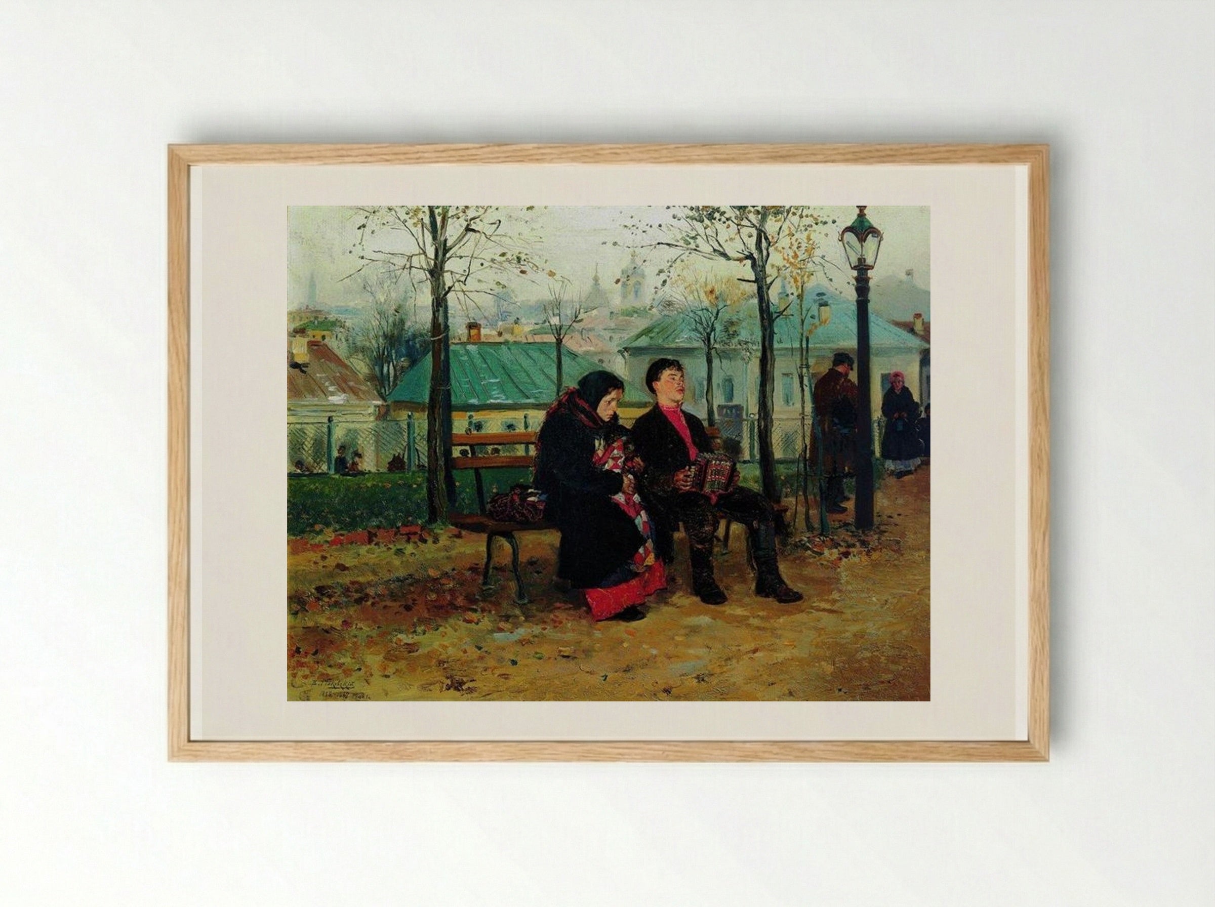 At the Boulevard - Vladimir Makovsky - Framed Print Wood