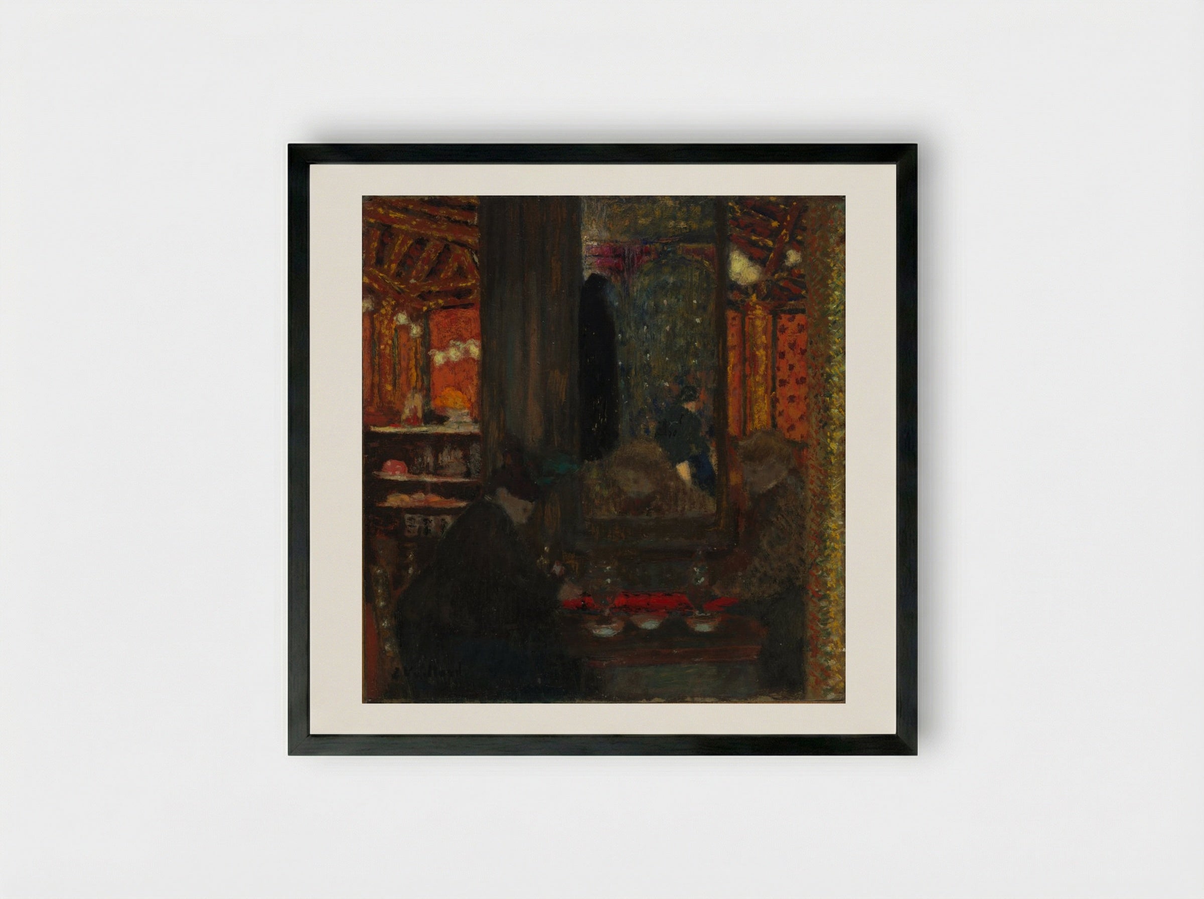 At the Café - Édouard Vuillard - Framed Print Black