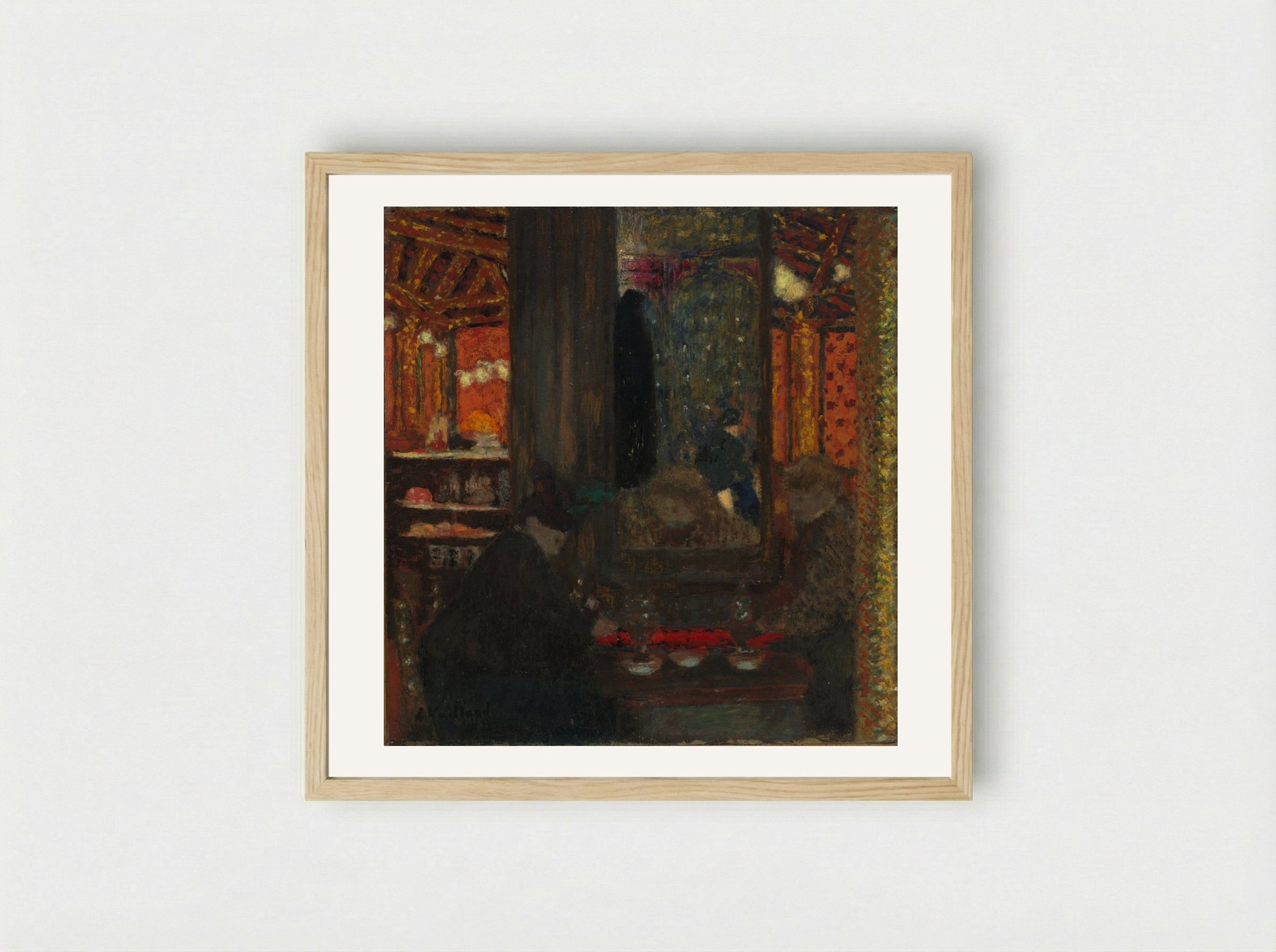 At the Café - Édouard Vuillard - Framed Print Wood