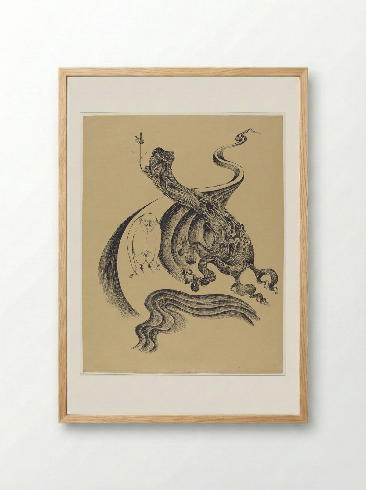 At the End of the Road - Heinrich Hoerle - Framed Print Wood