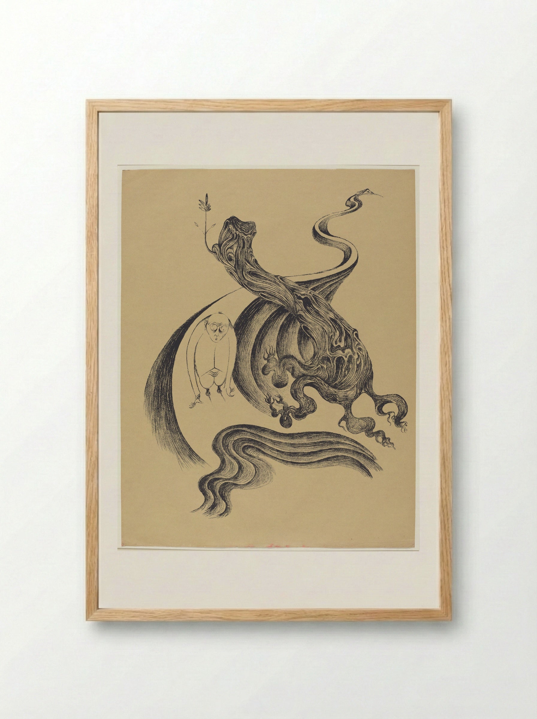 At the End of the Road - Heinrich Hoerle - Framed Print Wood