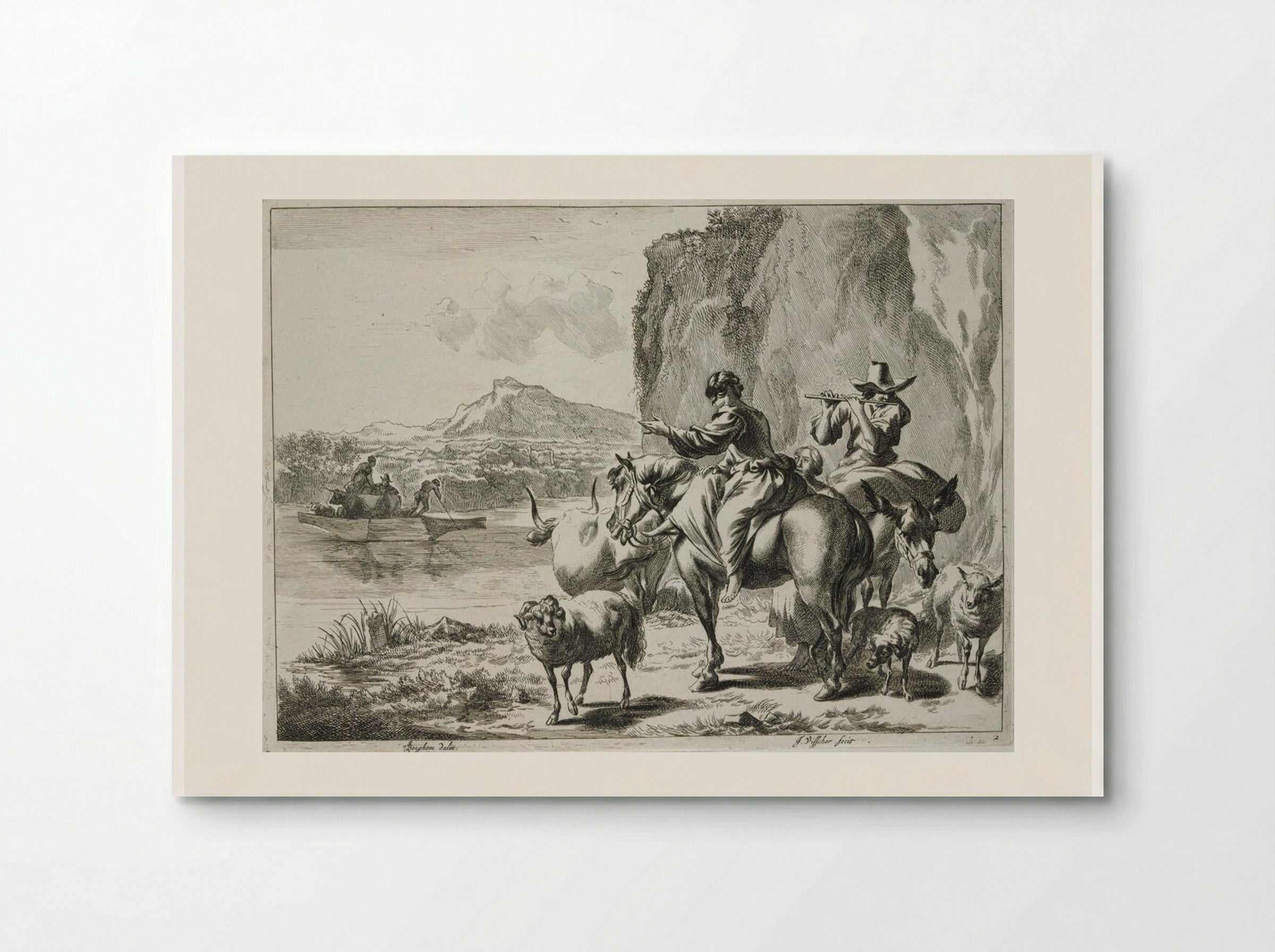 At the Ferry - Johannes Visscher - Poster