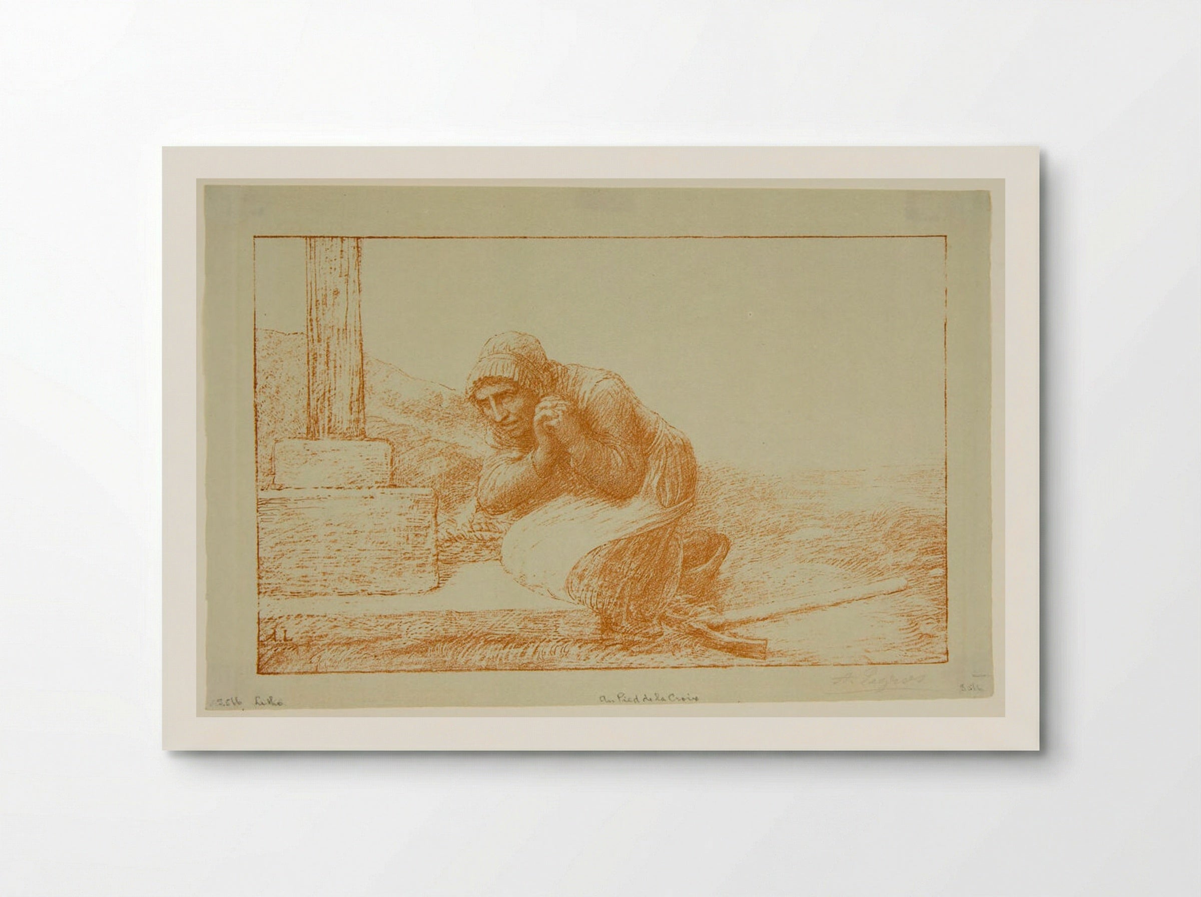 At the Foot of the Cross - Alphonse Legros - Poster