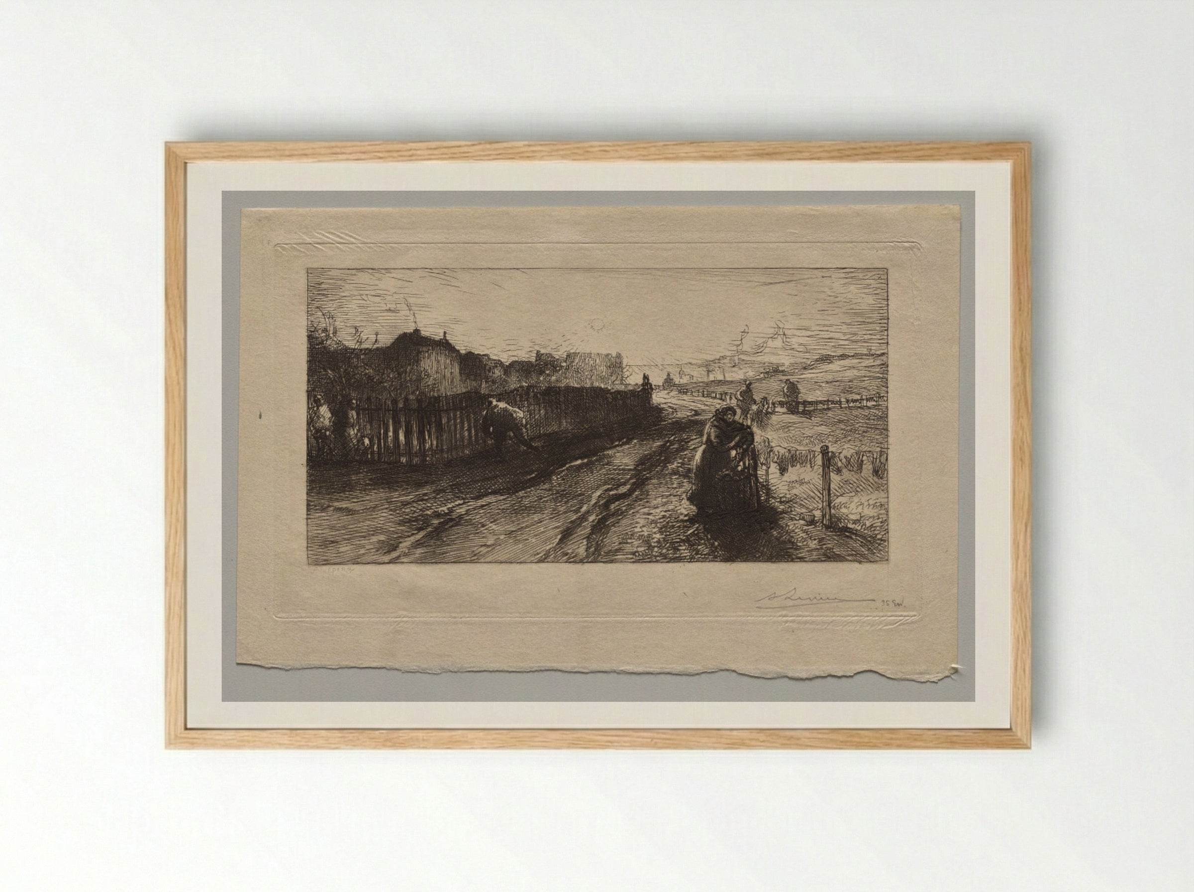 At the Fortifications, Porte de Versailles - Auguste Louis Lepère - Framed Print Wood