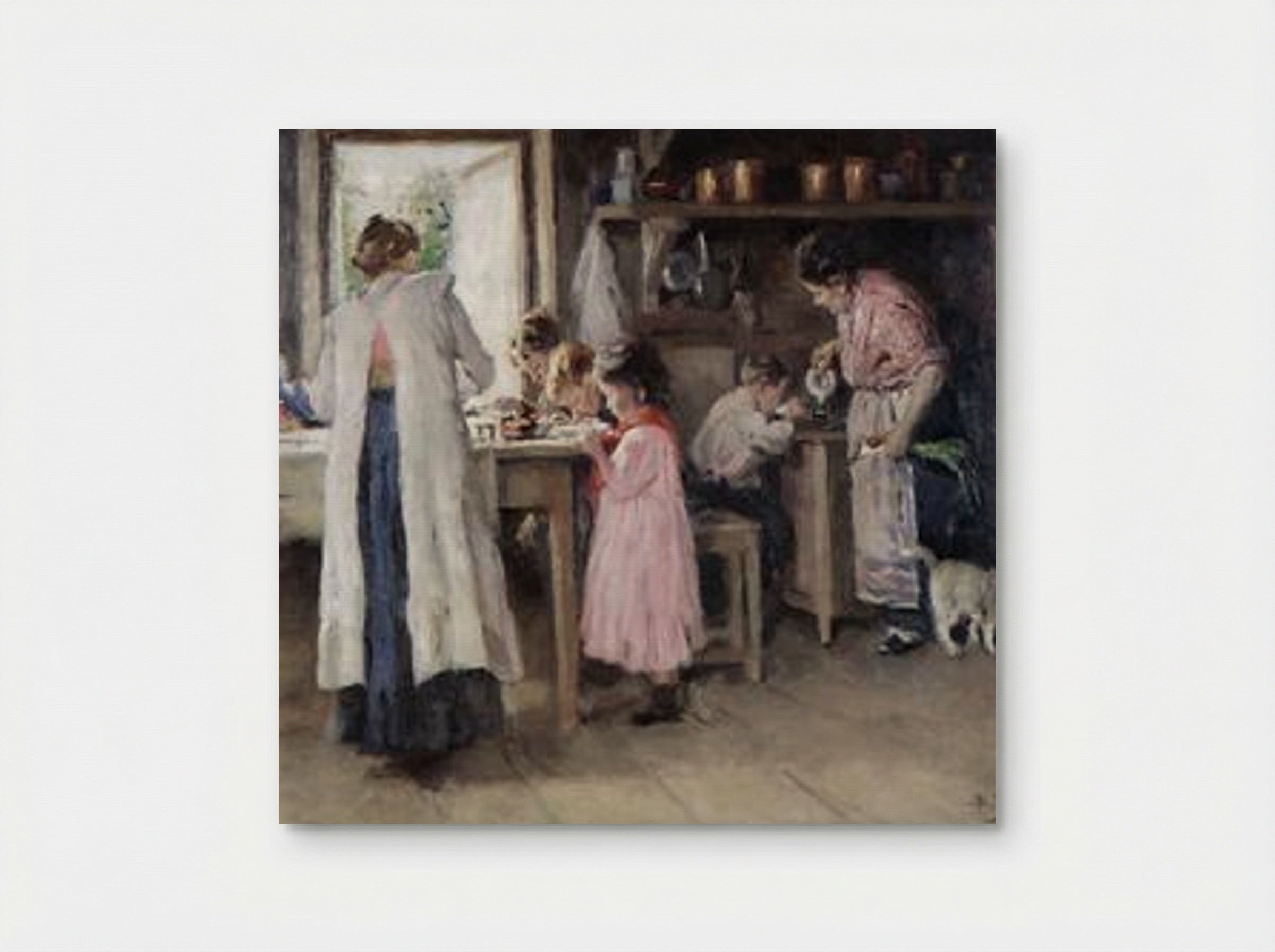 At the Kitchen - Vladimir Makovsky - Poster
