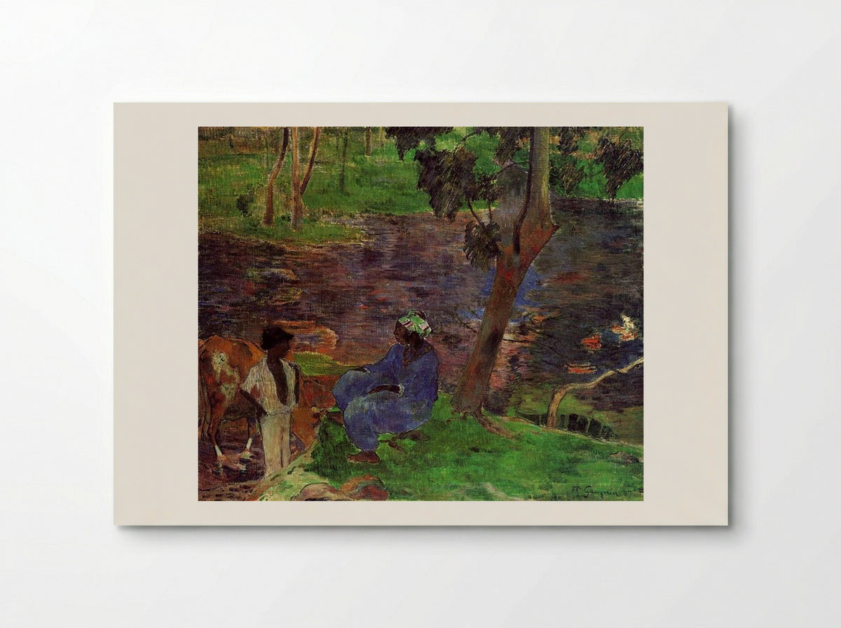 At the Pond - Paul Gauguin - Poster